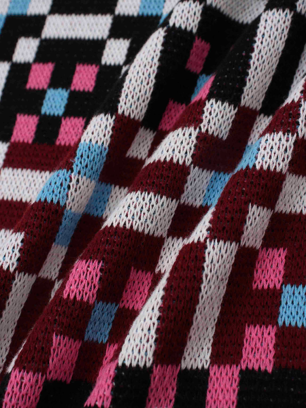 Geometric Design Sweater-Pink