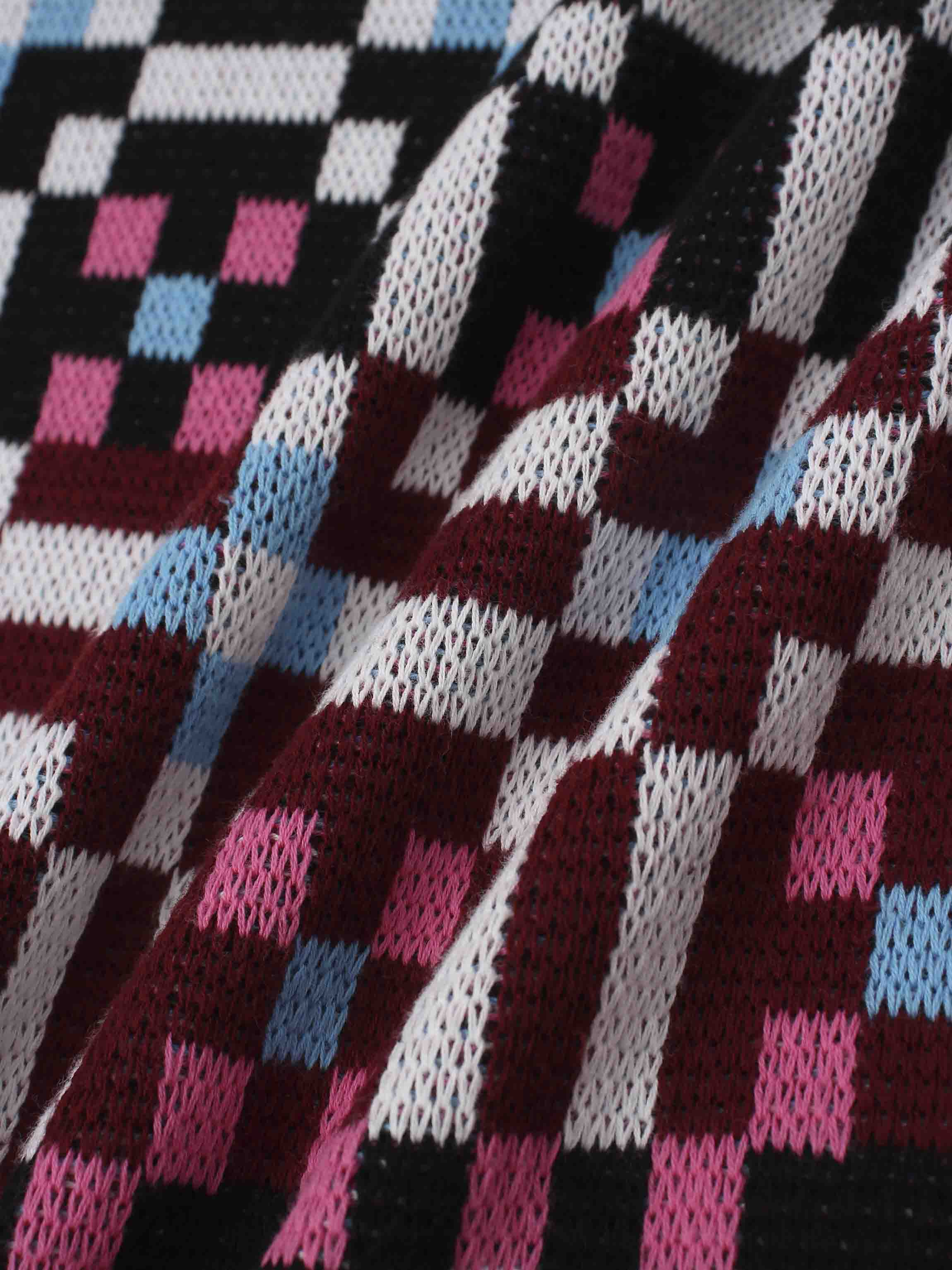 Geometric Design Sweater-Pink