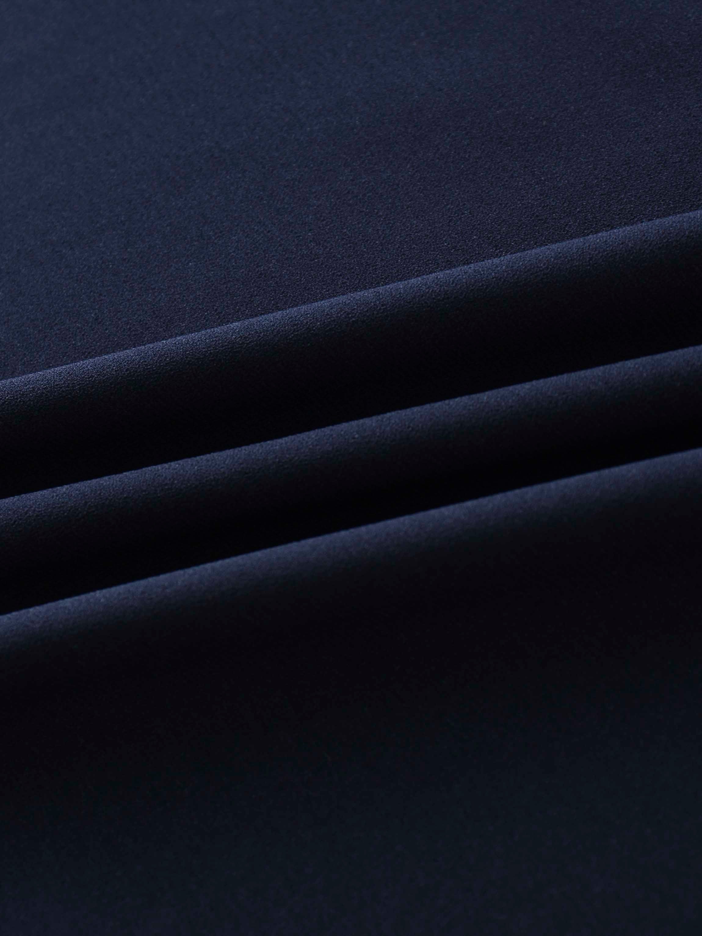 Side Button Yoke Skirt-Navy