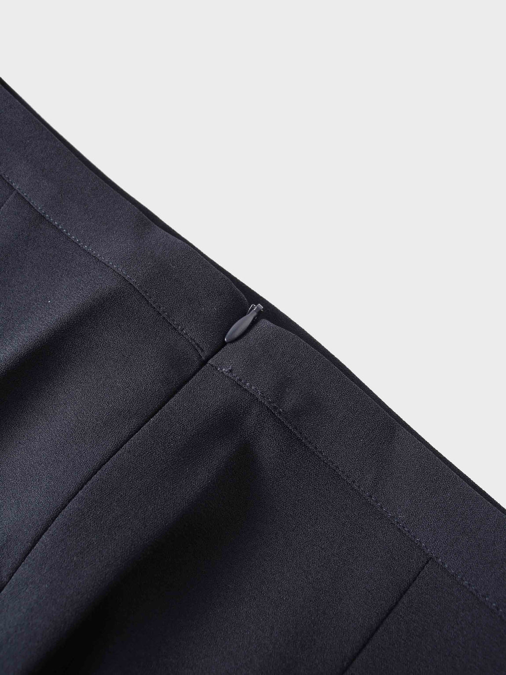 Straight Kick Pleat Maxi Skirt-Navy