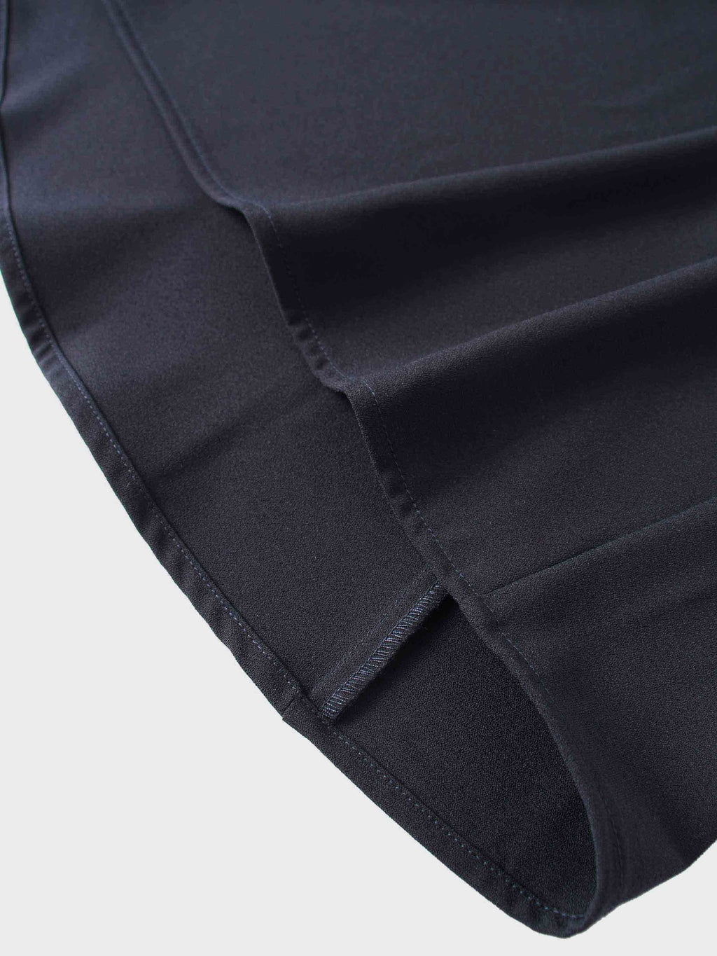 Straight Kick Pleat Maxi Skirt-Navy