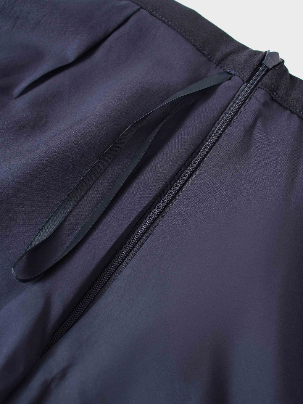 Straight Kick Pleat Maxi Skirt-Navy