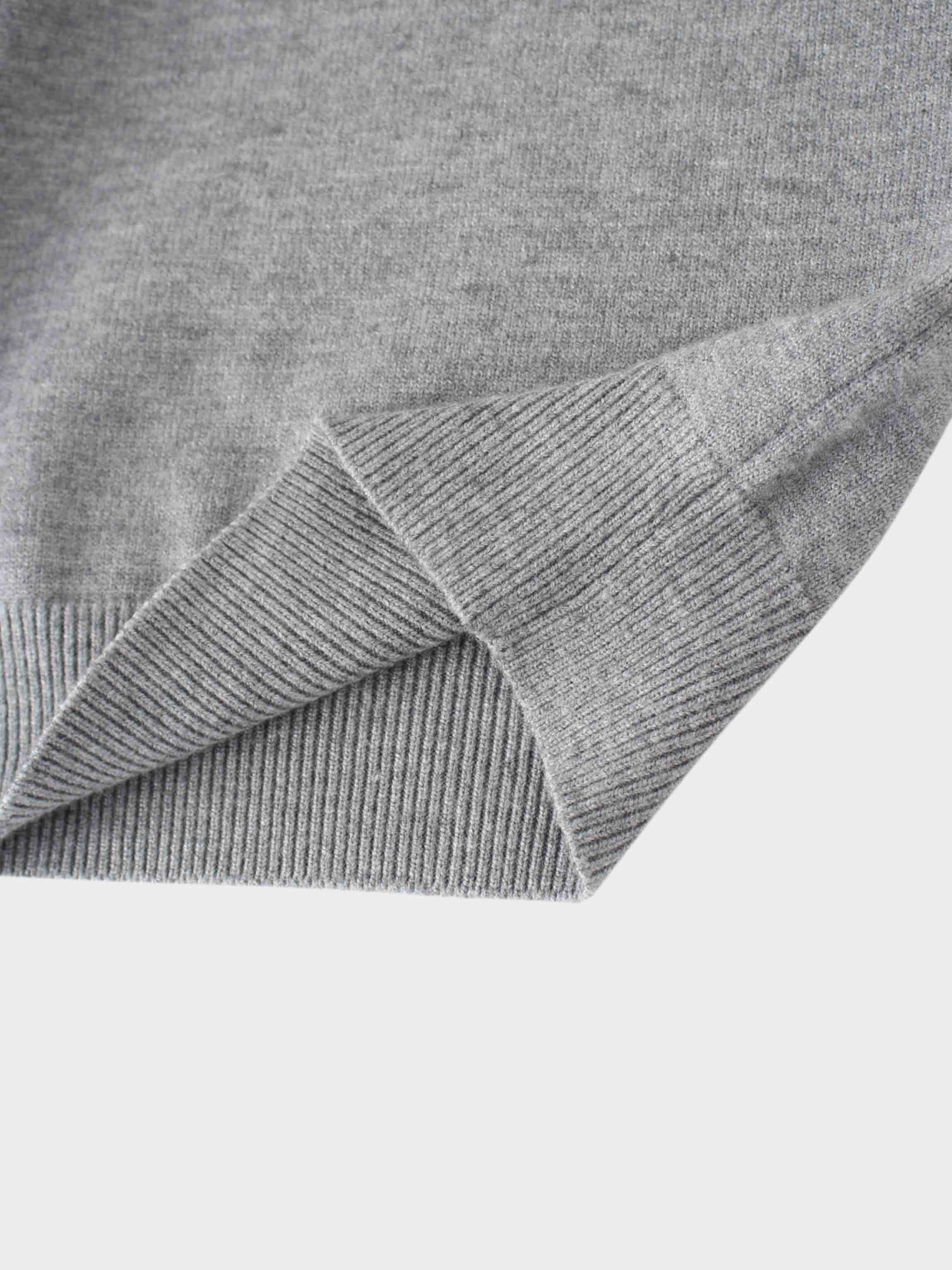 Embellished Crew Sweater-Grey