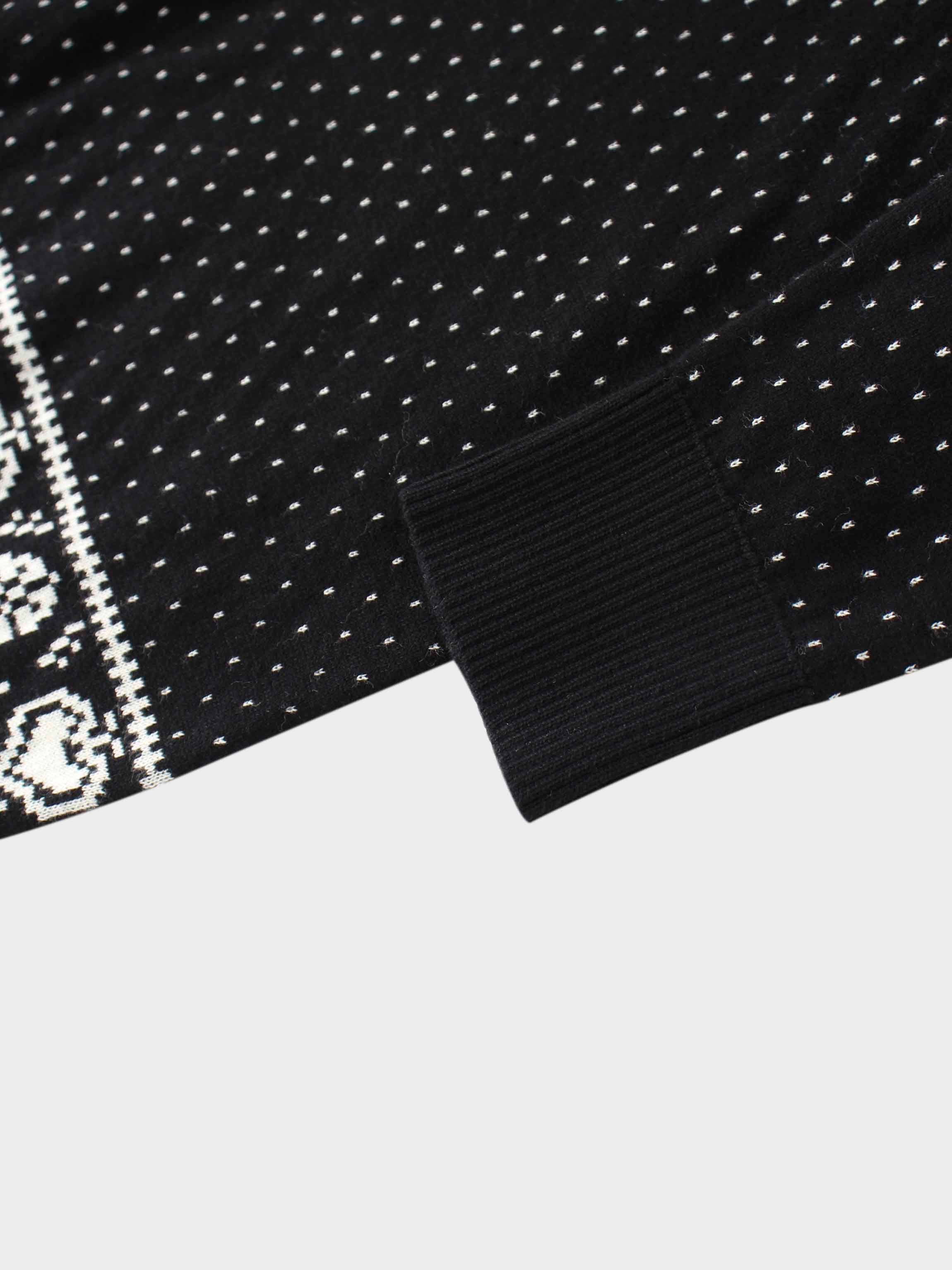 Designed Sweater-White Combo Print