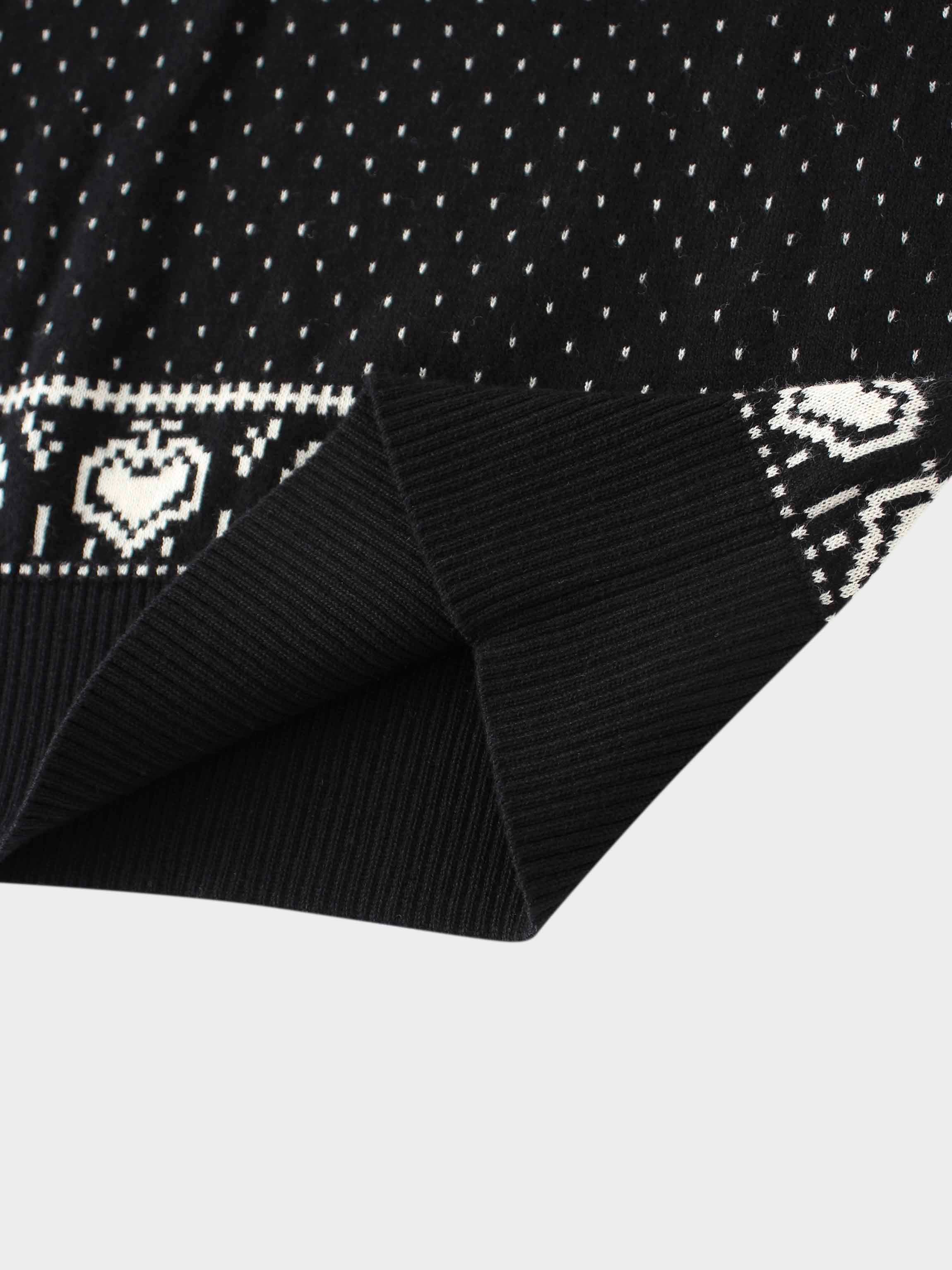 Designed Sweater-White Combo Print