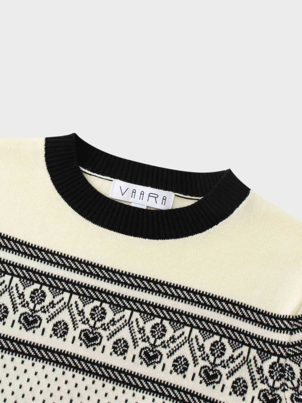 Designed Sweater-Black Combo Print