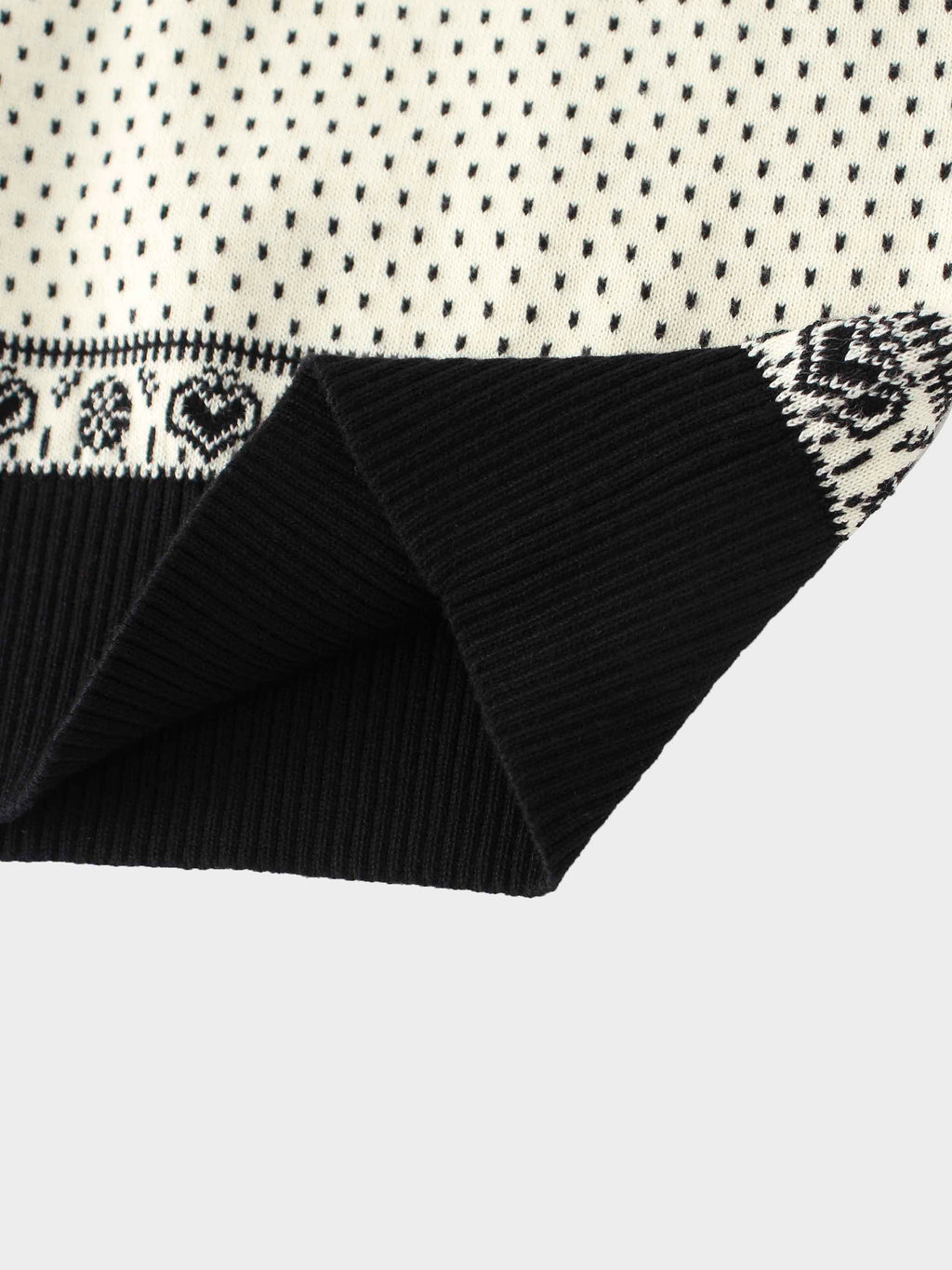 Designed Sweater-Black Combo Print