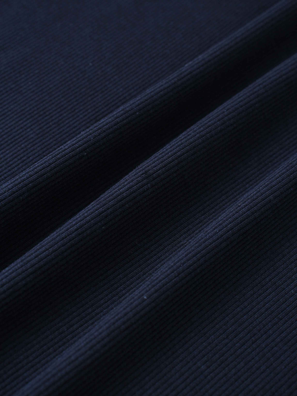 Soft Ribbed High V Tee-Navy