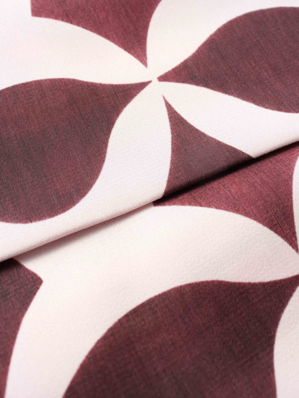 Geometric Pleat Skirt-Burgundy/Pink