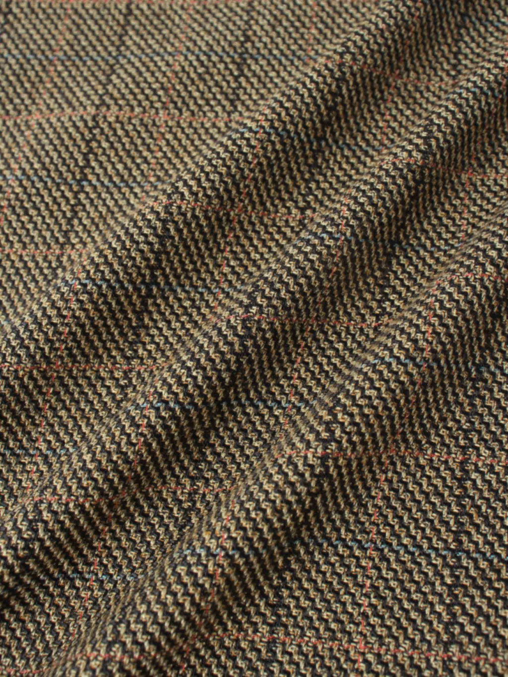 Tweed Herringbone Fringe Skirt 35"-Olive