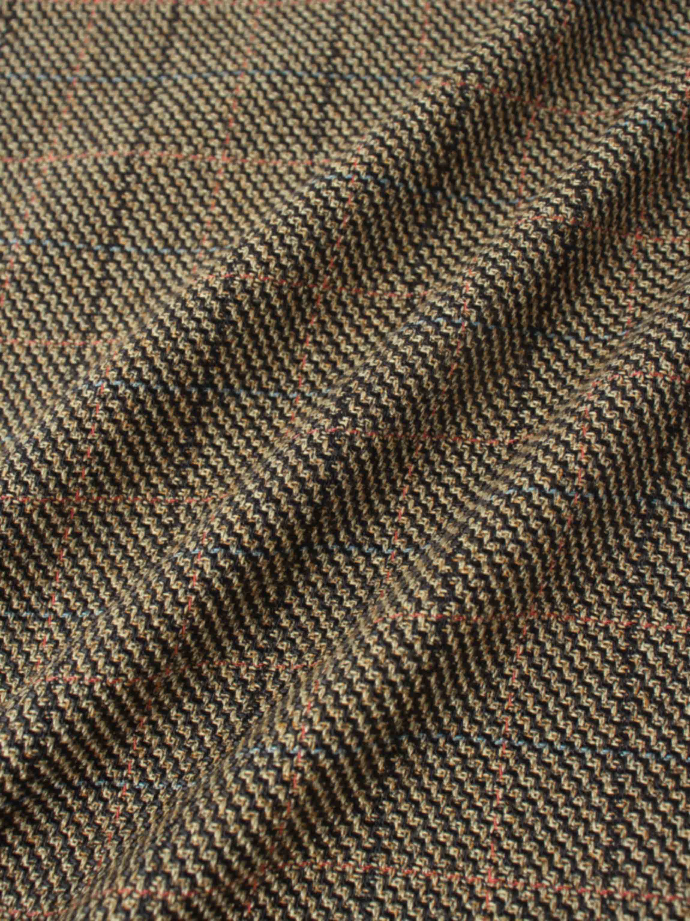 Tweed Herringbone Fringe Skirt 35"-Olive