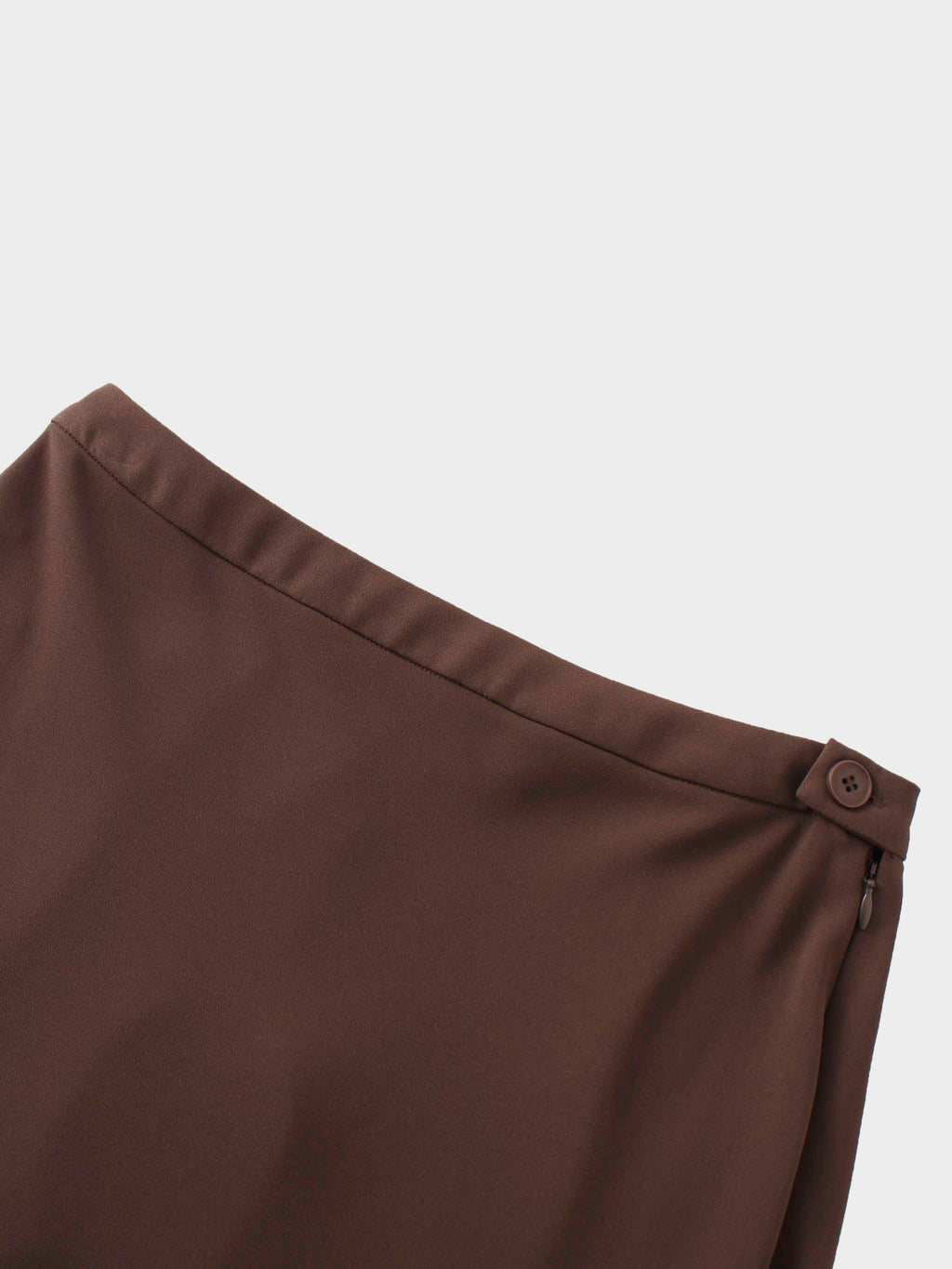 Crepe Flare Skirt-Brown
