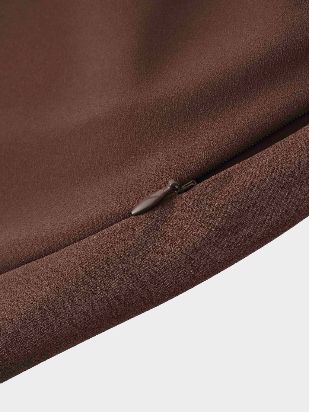 Crepe Flare Skirt-Brown