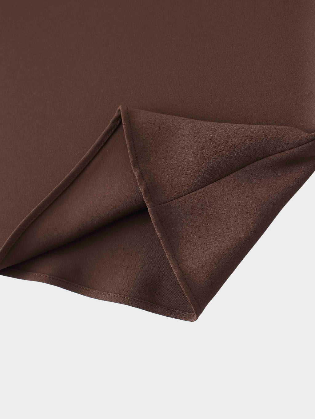 Crepe Flare Skirt-Brown