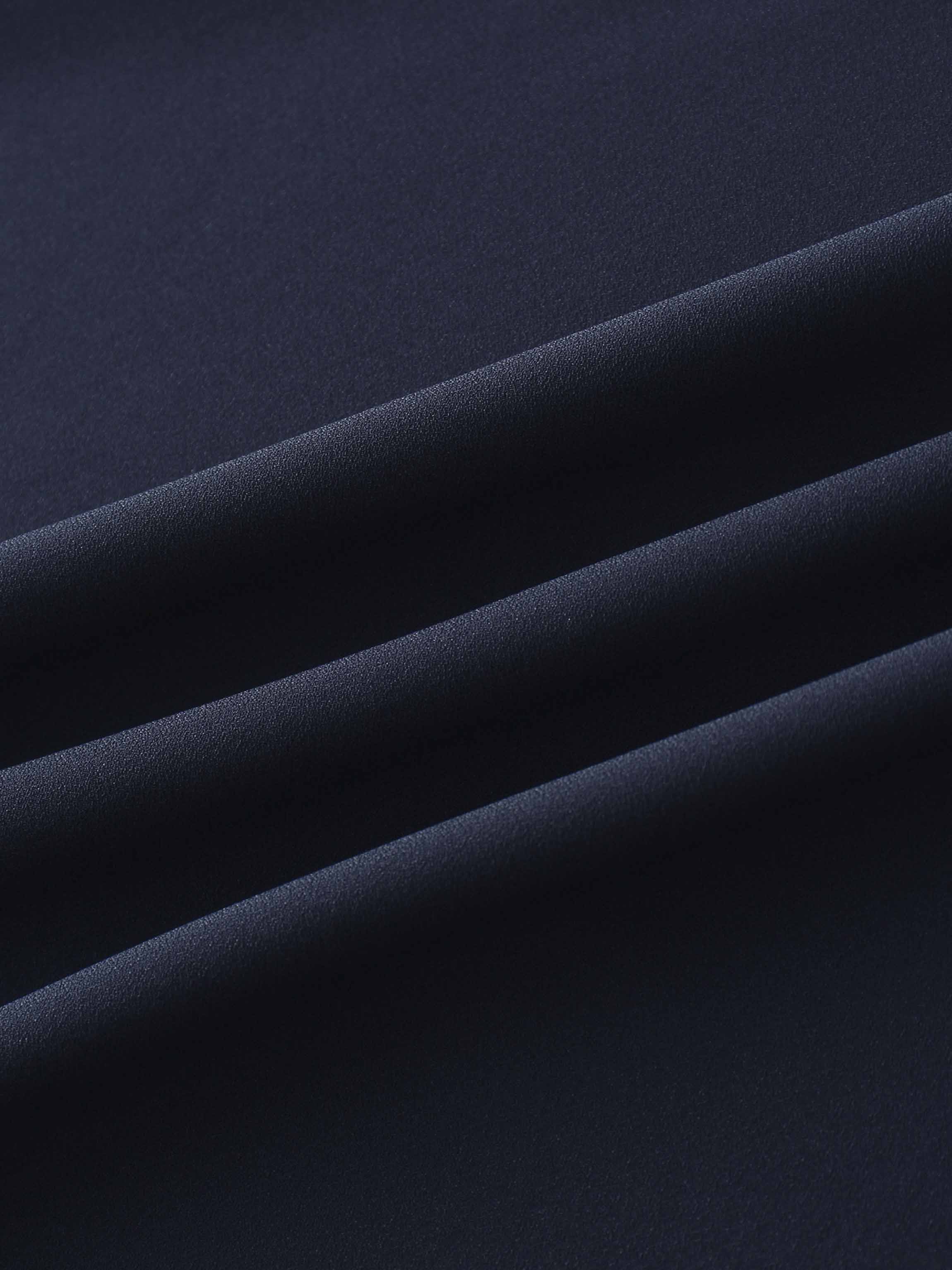 Crepe Flare Skirt-Navy