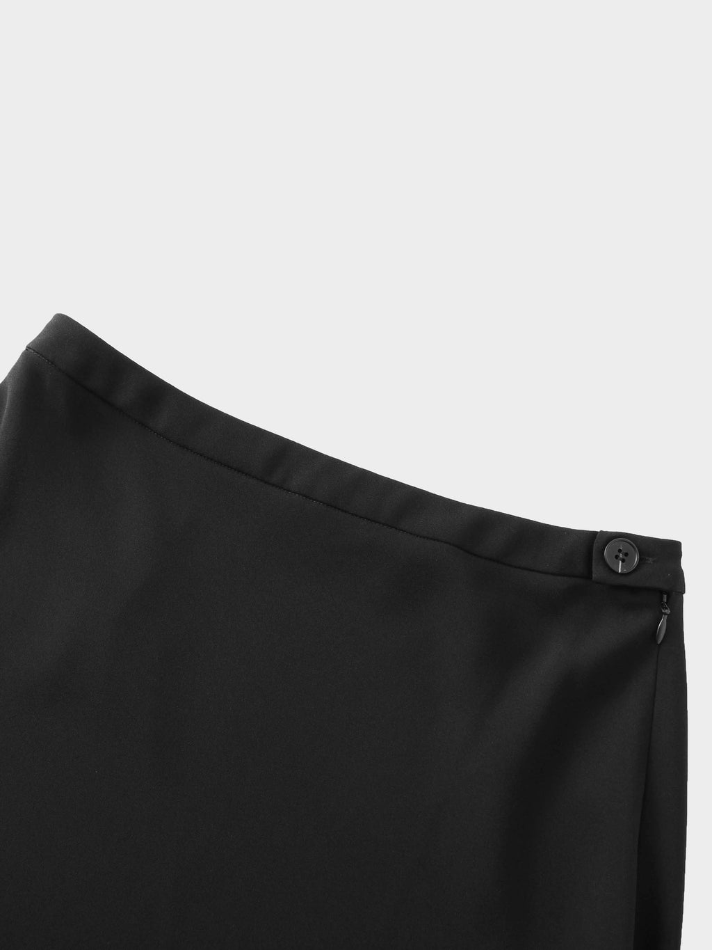 Crepe Flare Skirt-Black