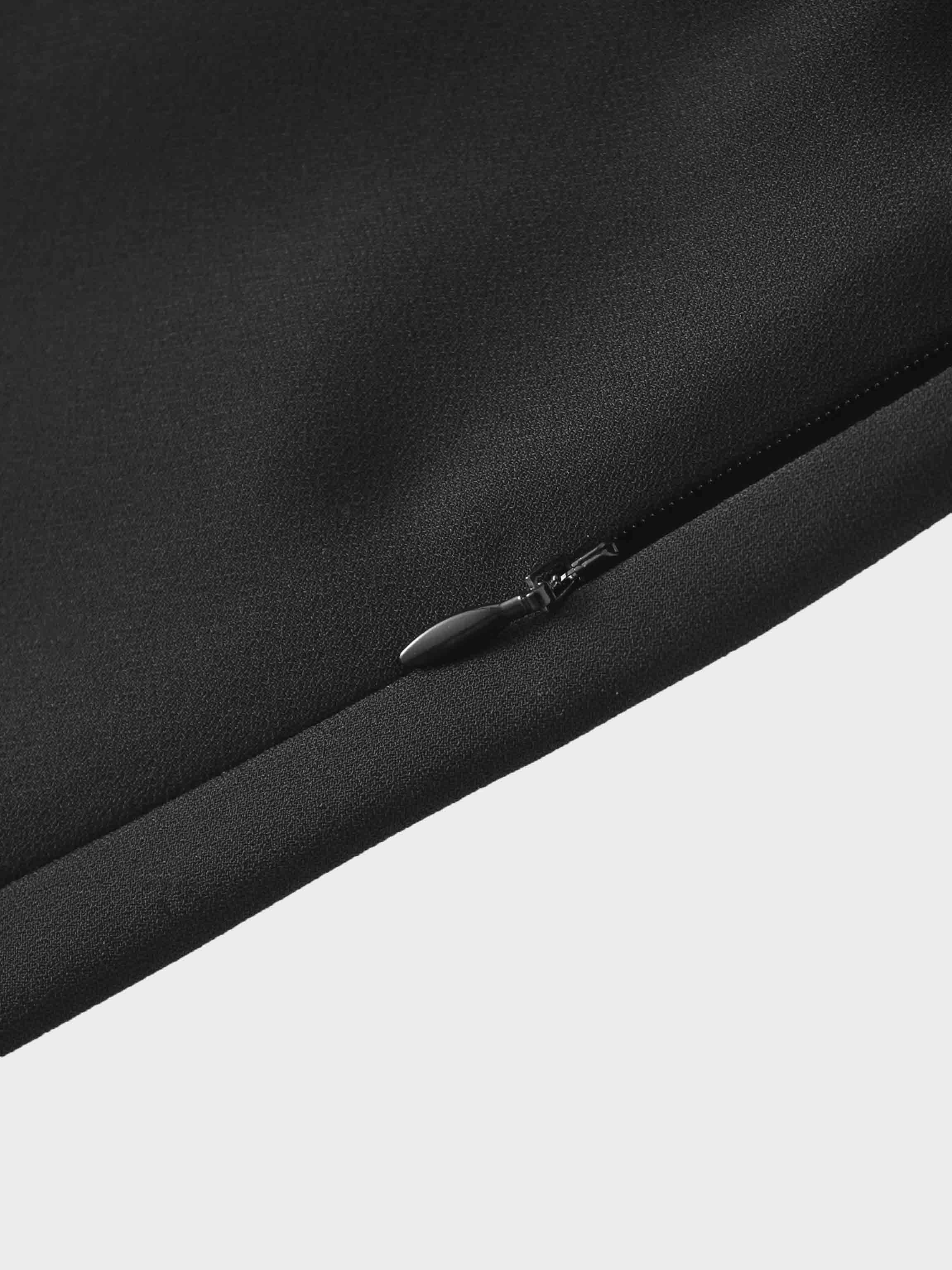 Crepe Flare Skirt-Black