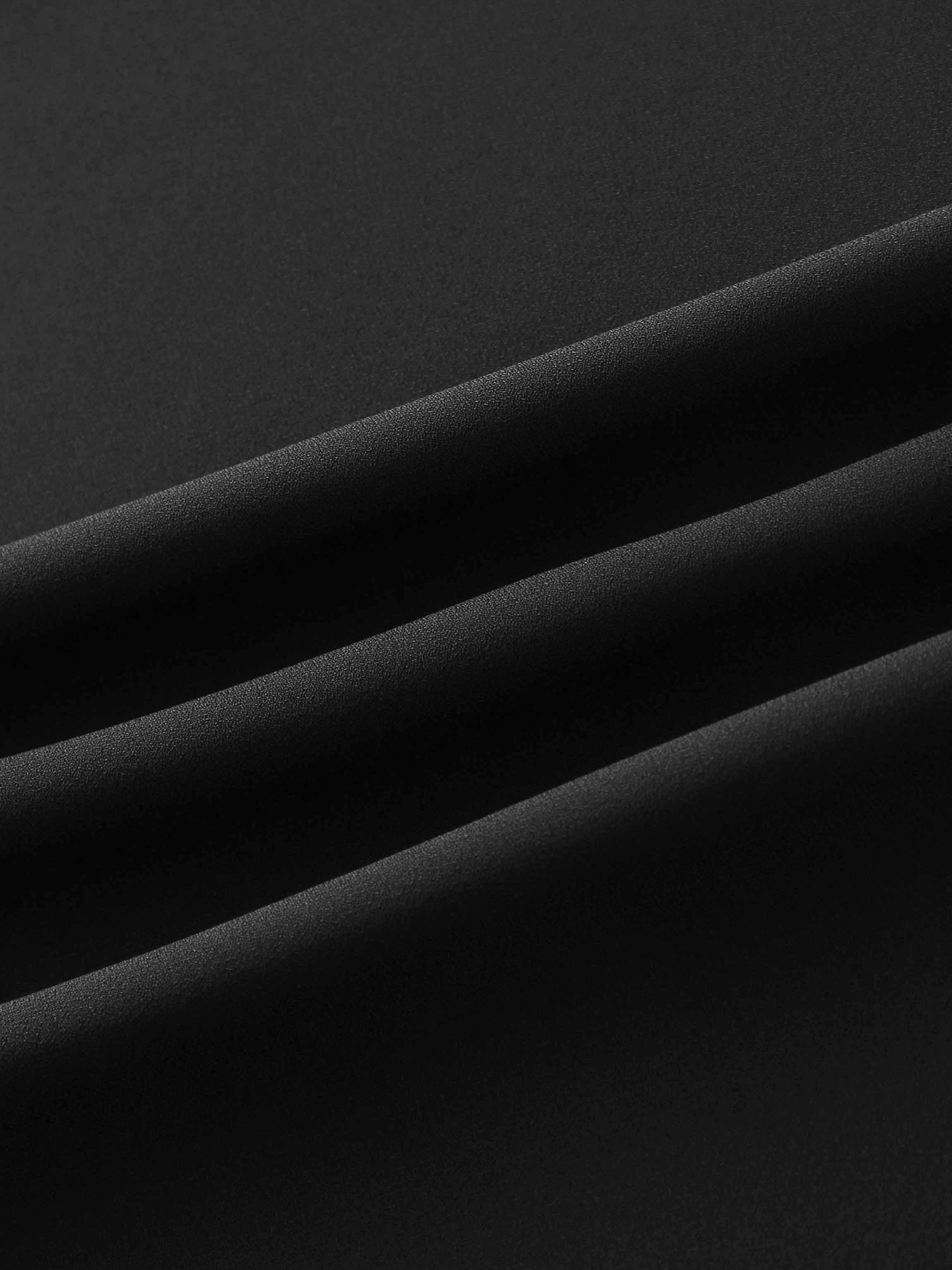 Crepe Flare Skirt-Black