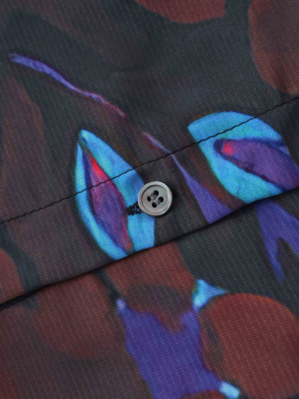 Collared A-Line Shirtdress-Brown Floral