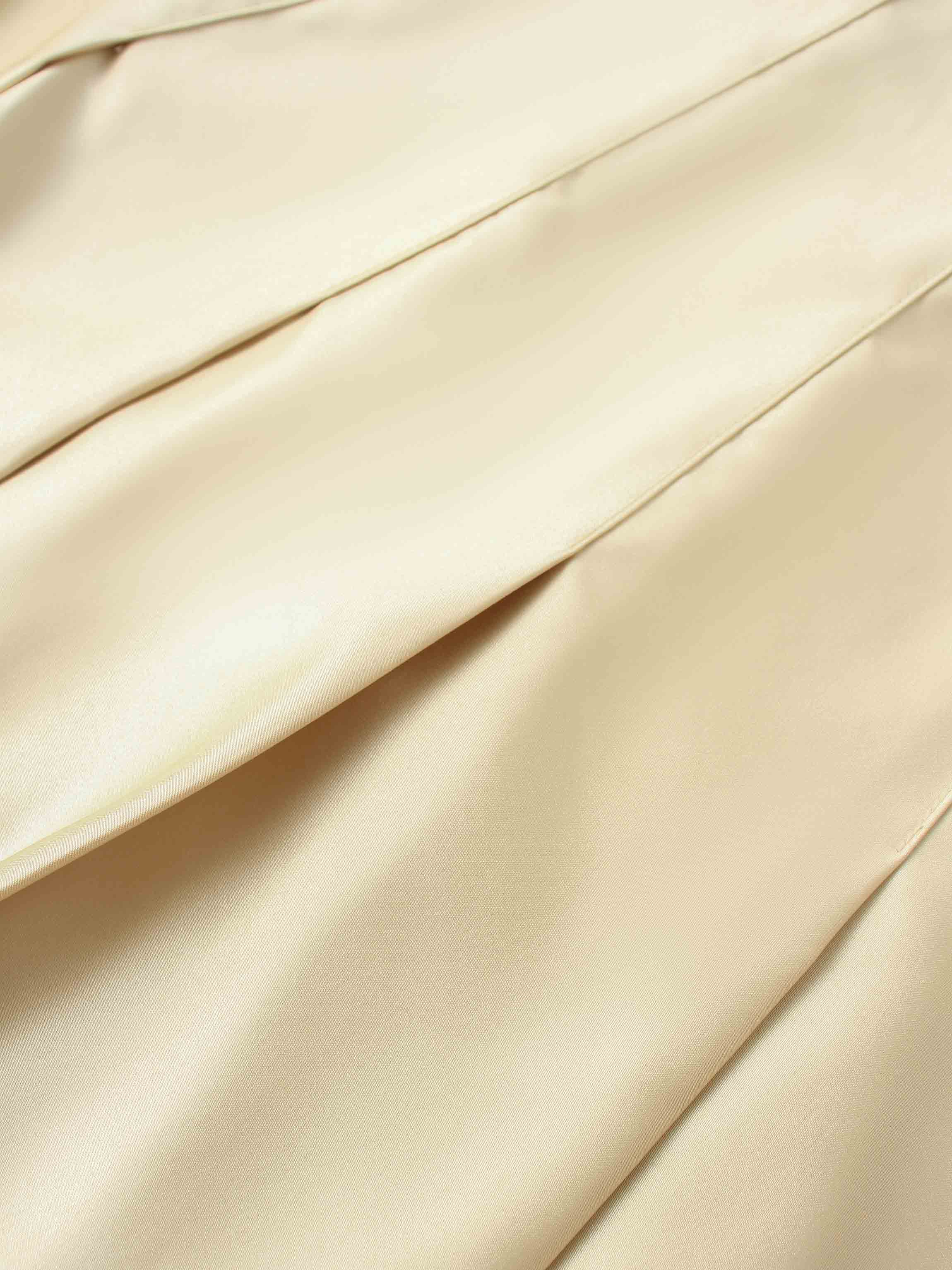 Lux Satin Pleated Skirt 37"-Ivory