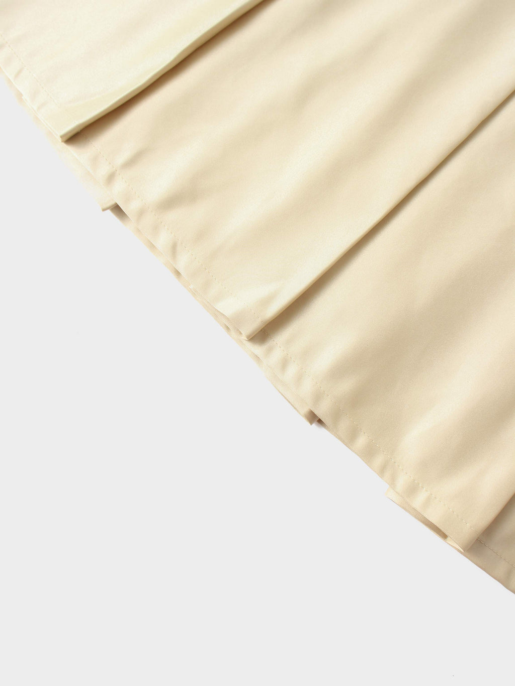 Lux Satin Pleated Skirt 37"-Ivory