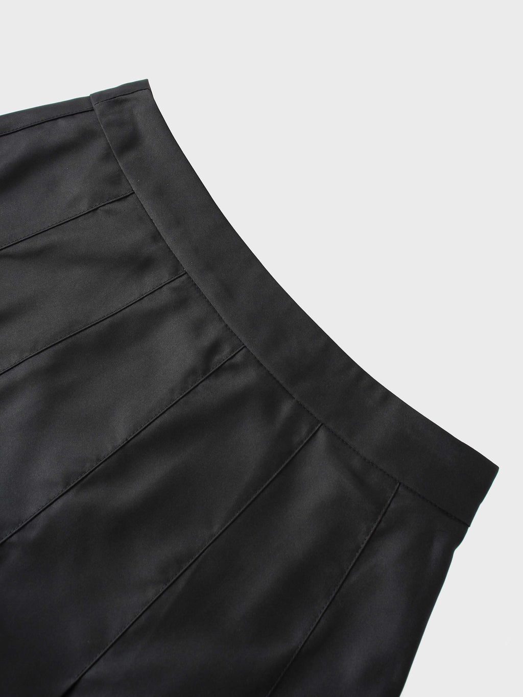 Lux Satin Pleated Skirt 37"-Black