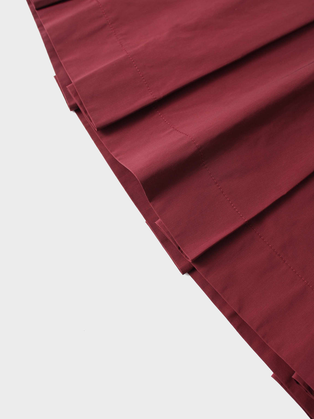 Taffeta Pleat Skirt 26"-Burgundy