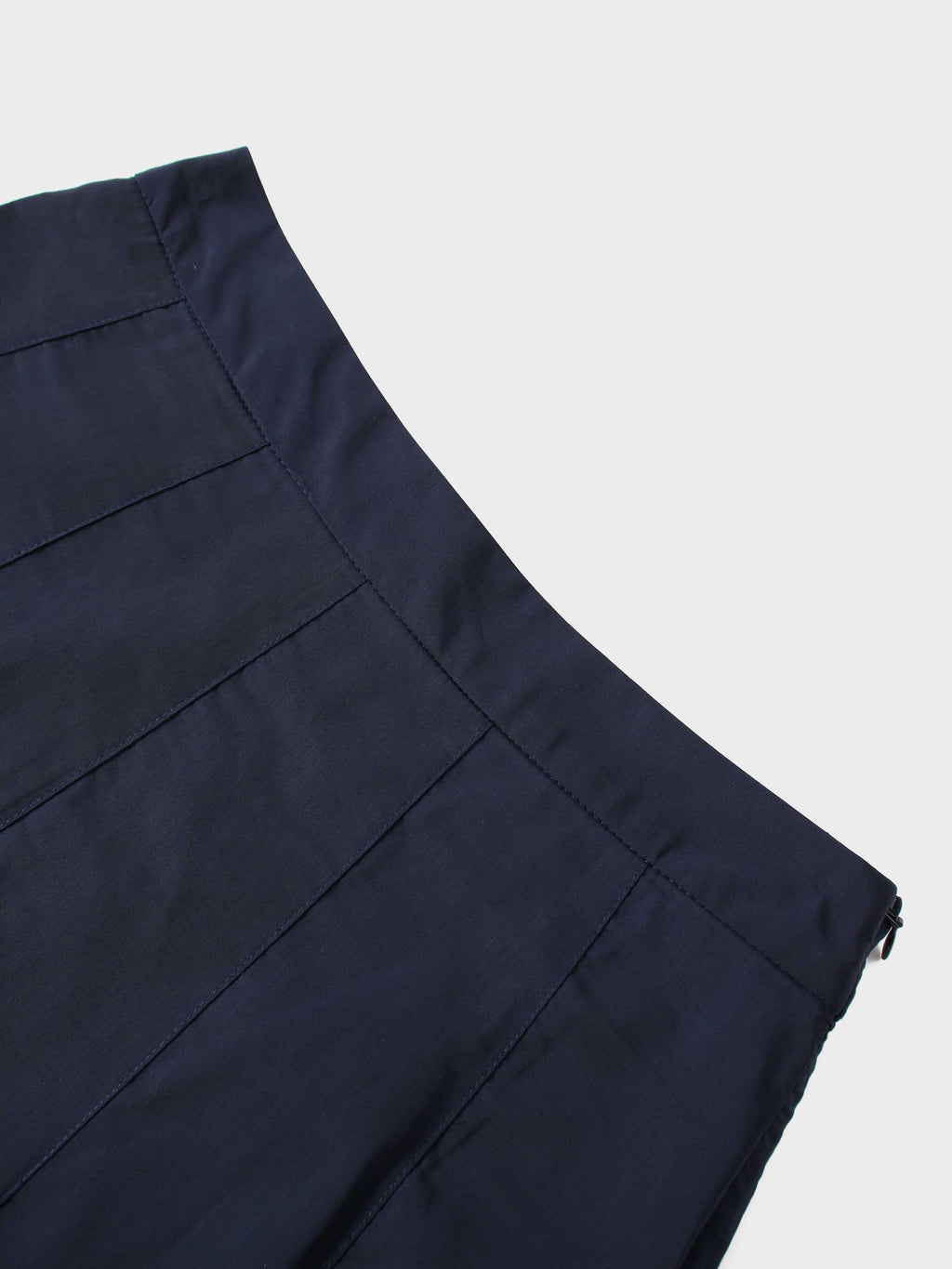Taffeta Pleat Skirt 26"-Navy
