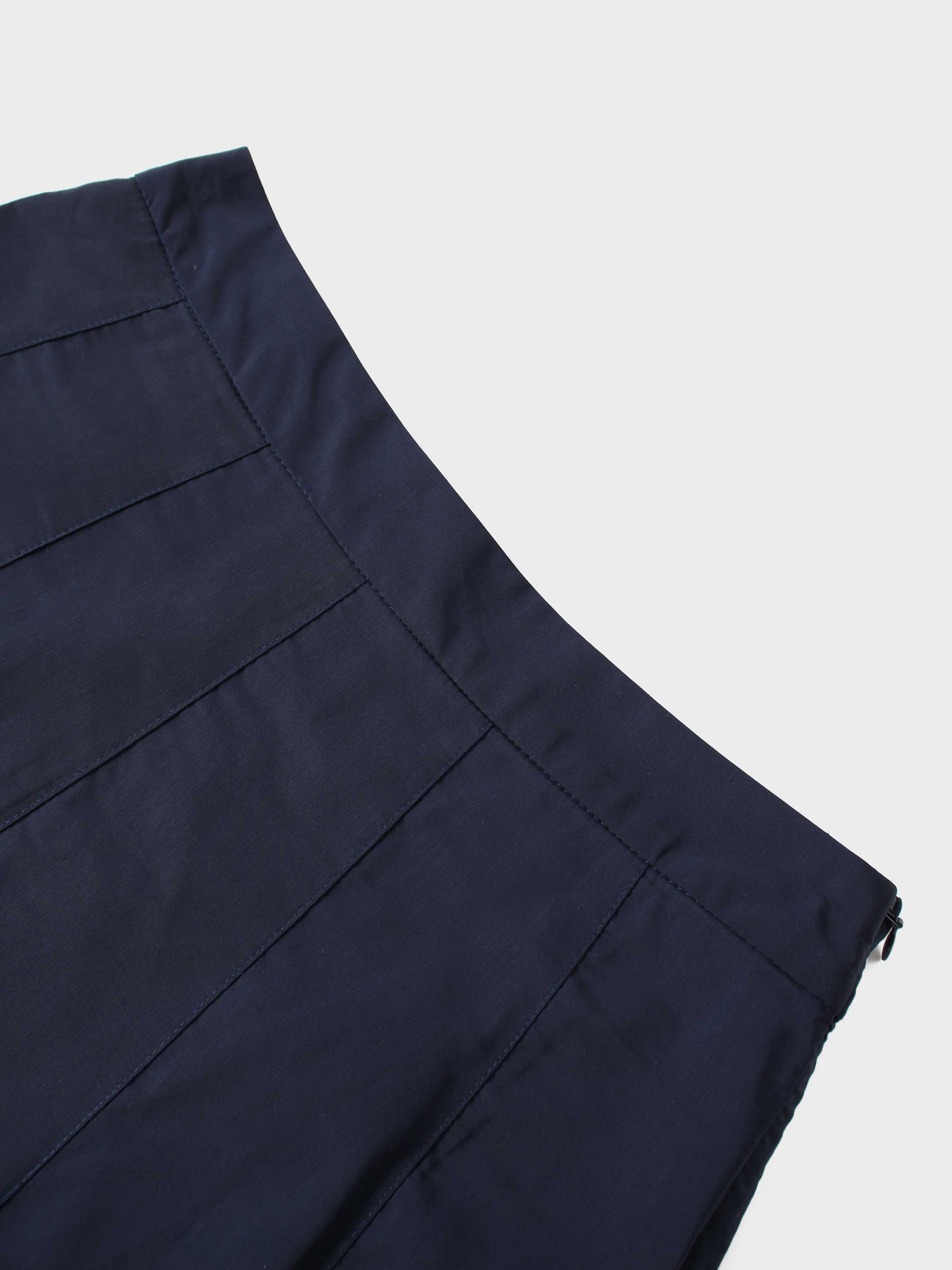 Taffeta Pleat Skirt 26"-Navy