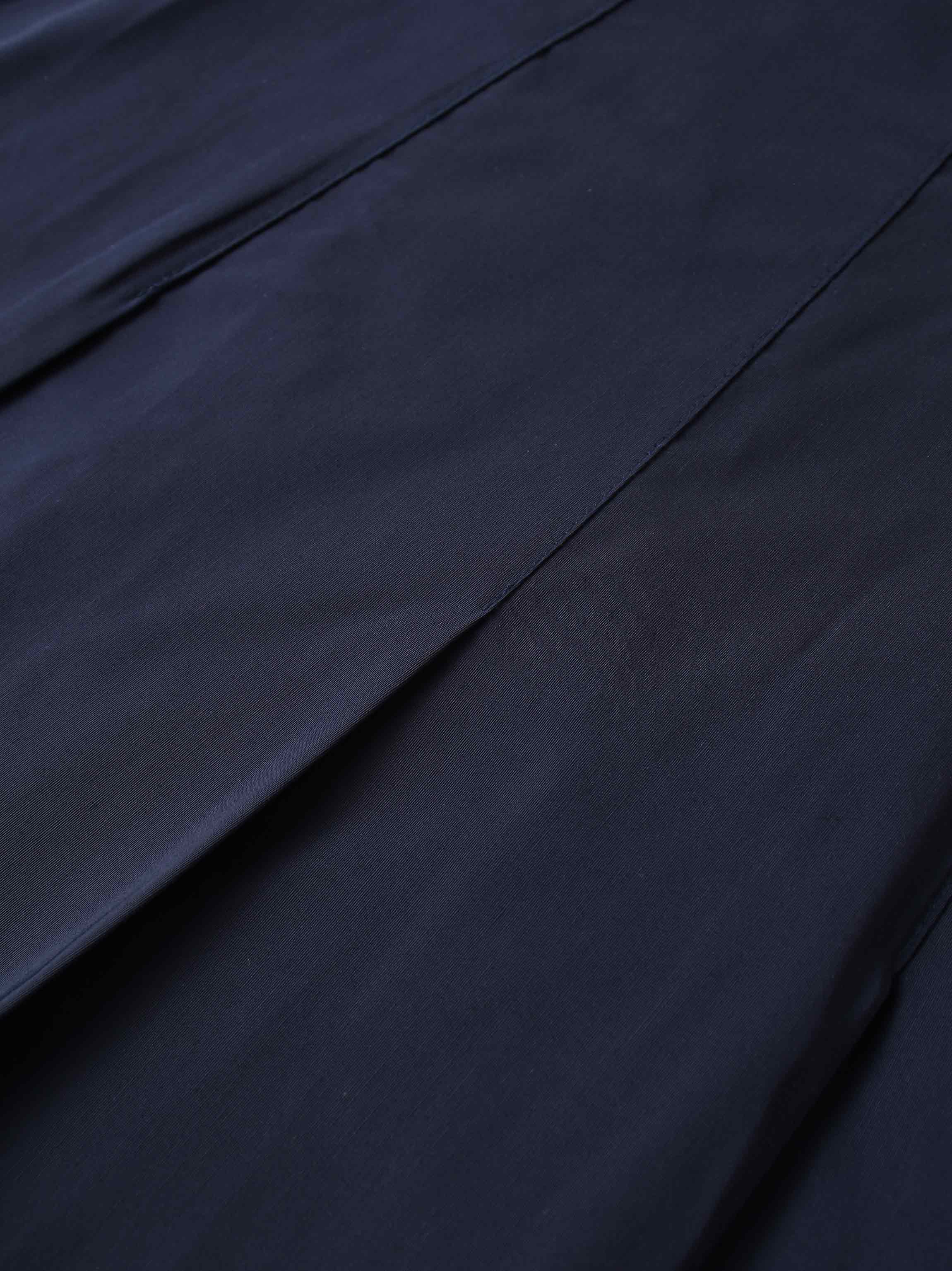 Taffeta Pleat Skirt 26"-Navy