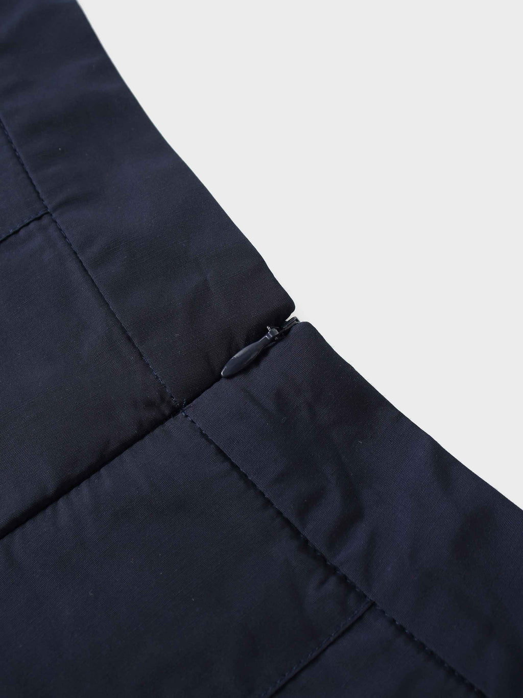 Taffeta Pleat Skirt 26"-Navy
