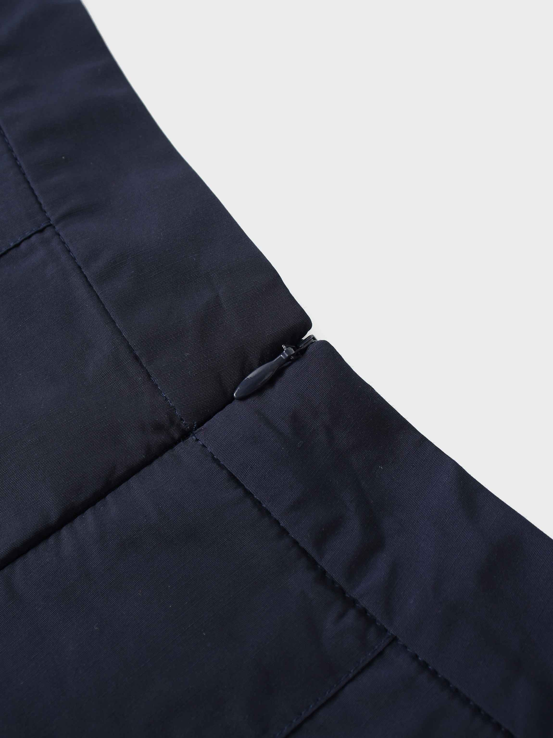 Taffeta Pleat Skirt 26"-Navy