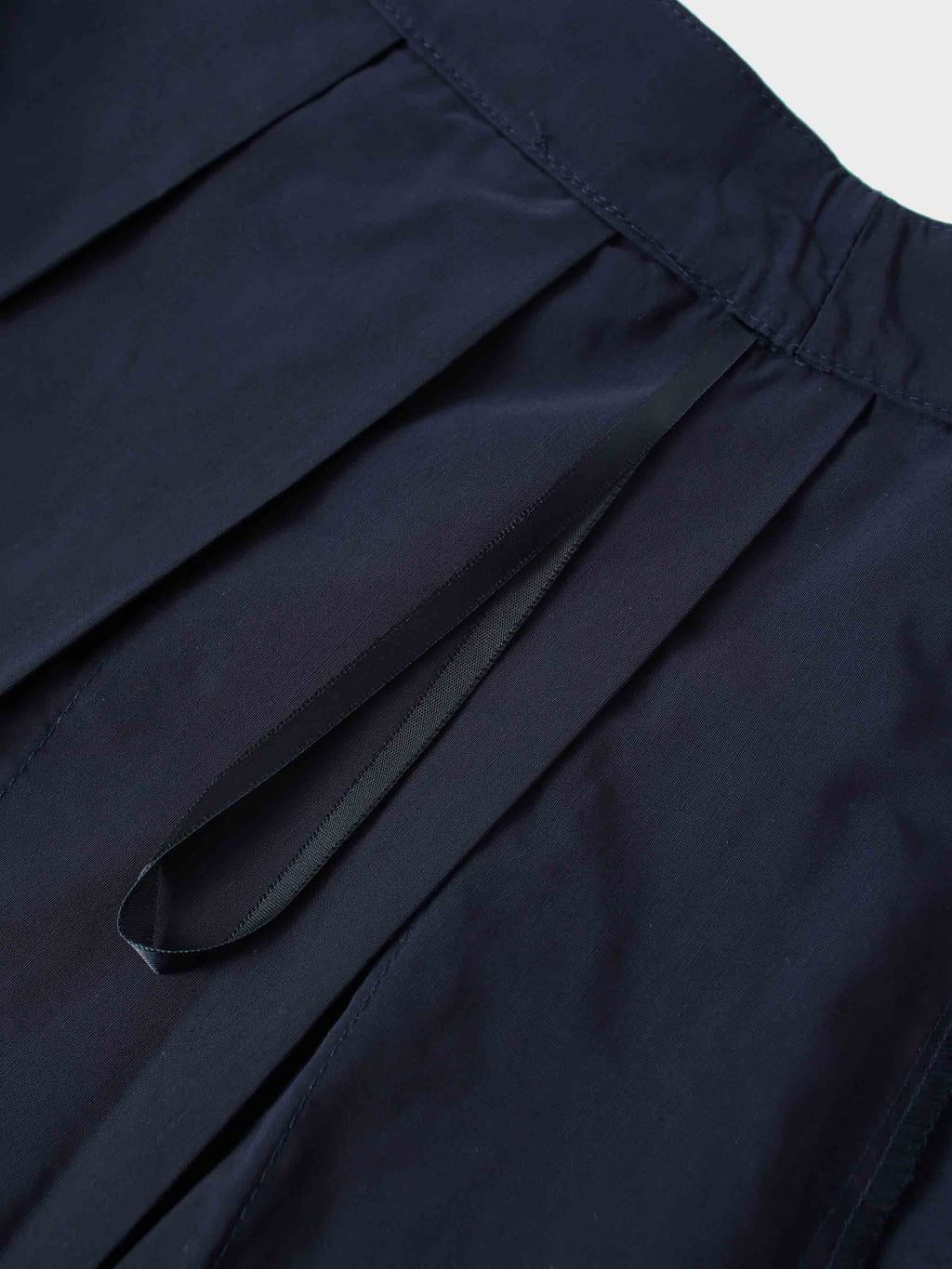 Taffeta Pleat Skirt 26"-Navy