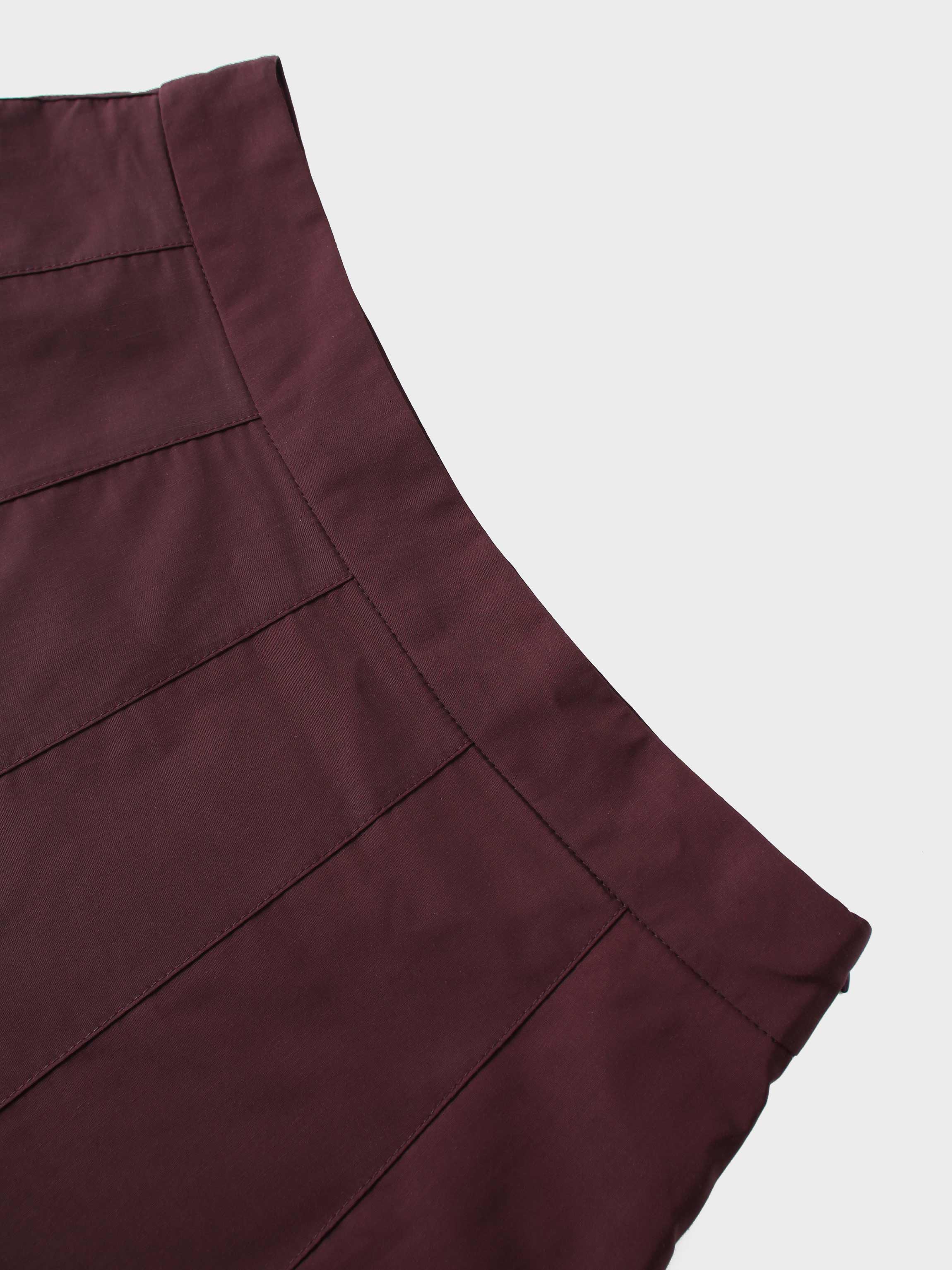 Taffeta Pleat Skirt 26"-Plum