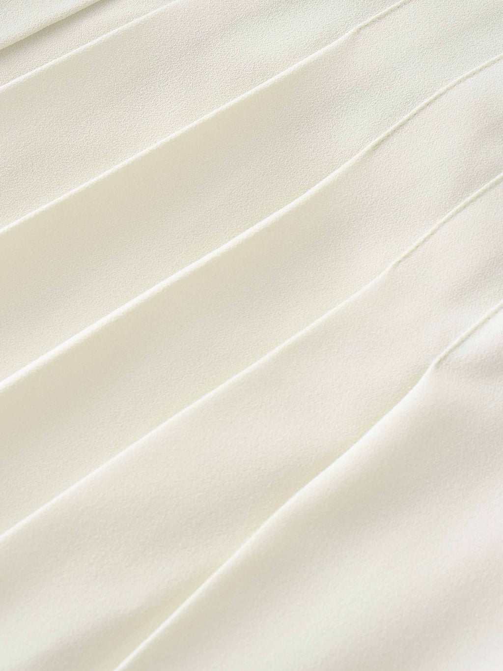 Stitched Down Pleated Jumper-Cream