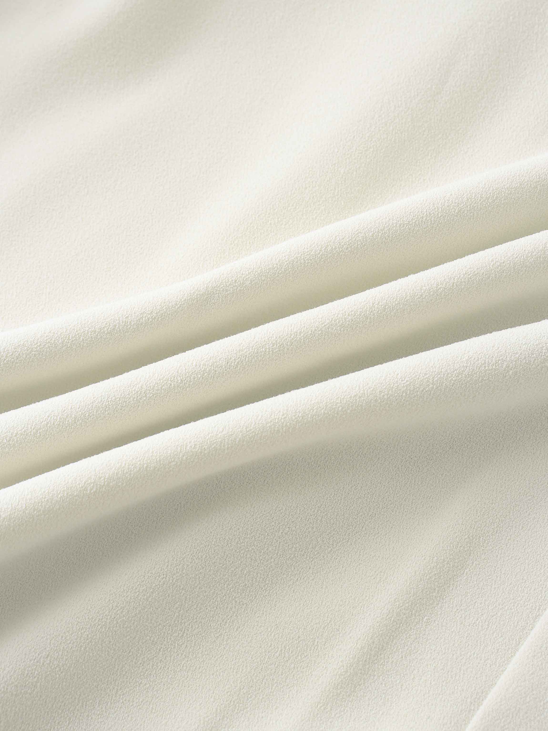 Stitched Down Pleated Jumper-Cream