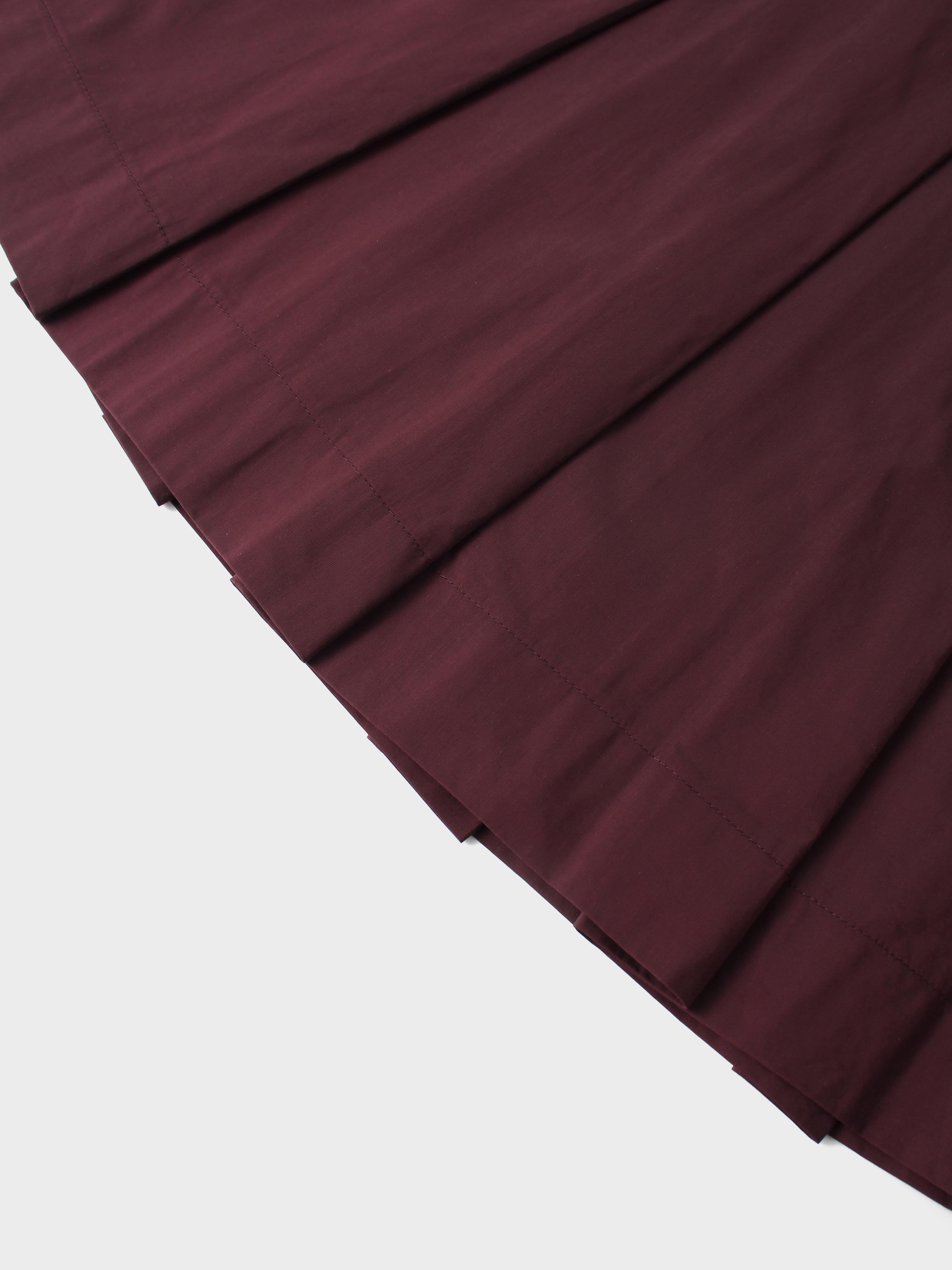 Taffeta Pleat Skirt 26"-Plum