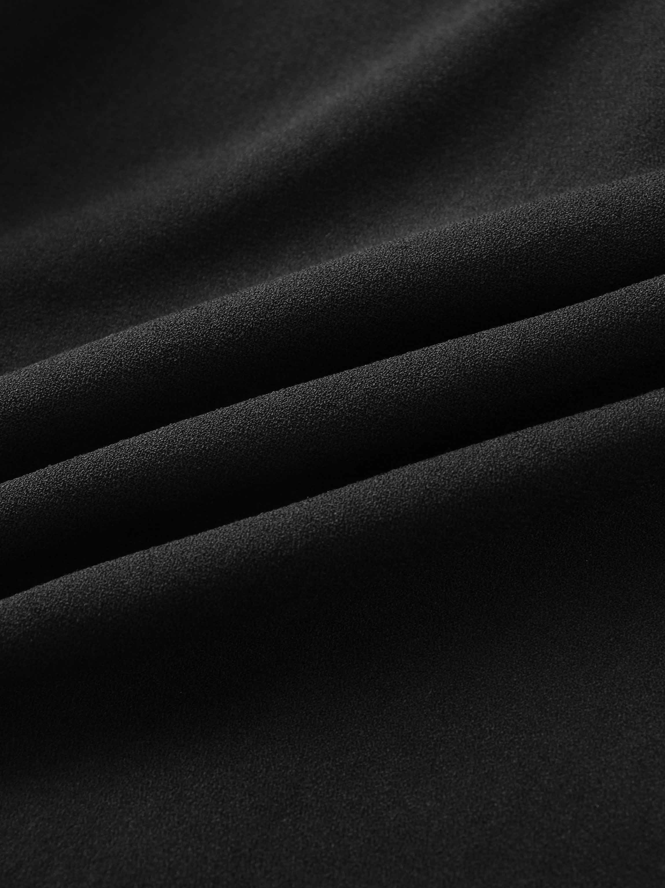 Stitched Down Pleated Jumper-Black