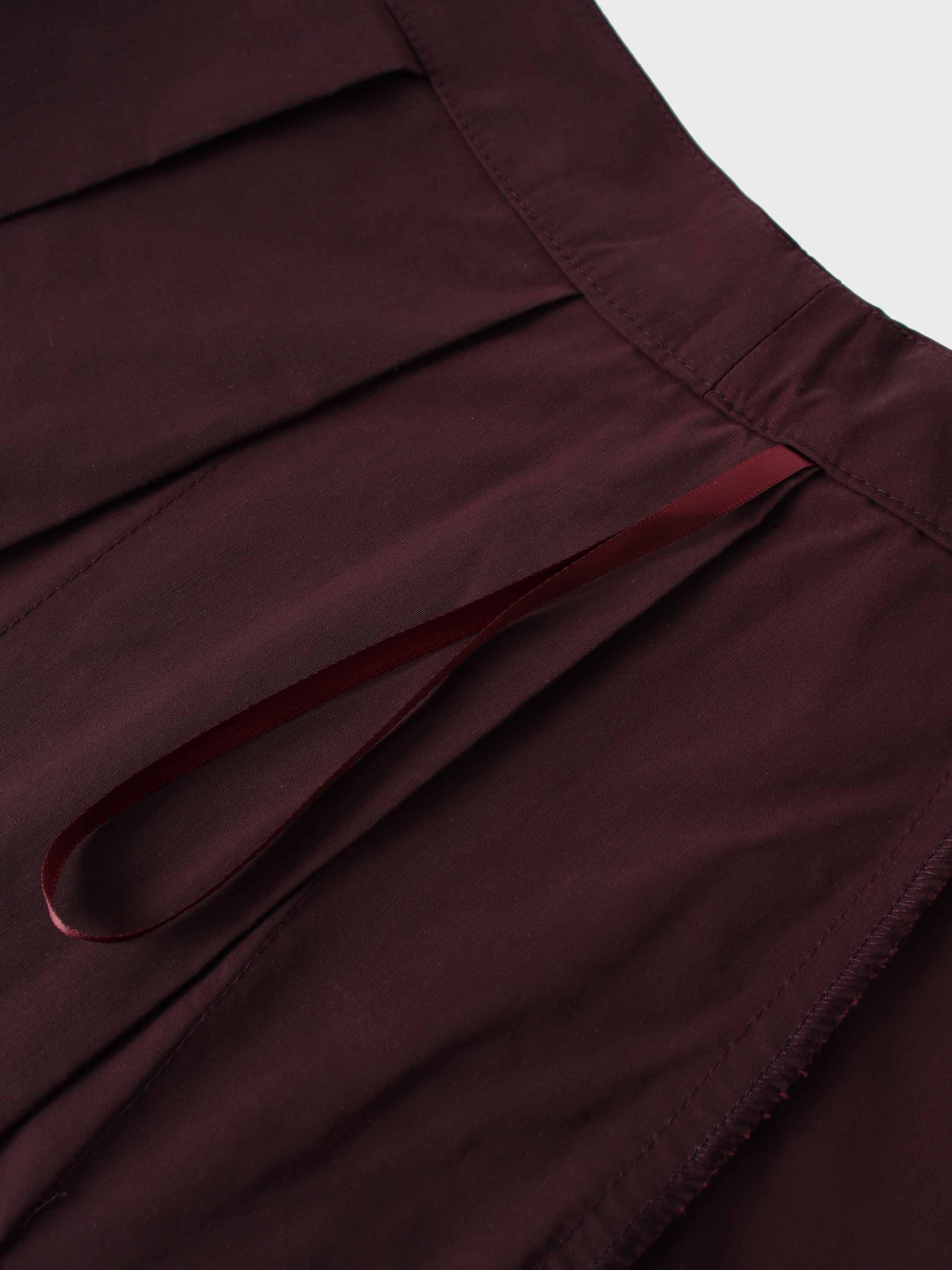 Taffeta Pleat Skirt 26"-Plum