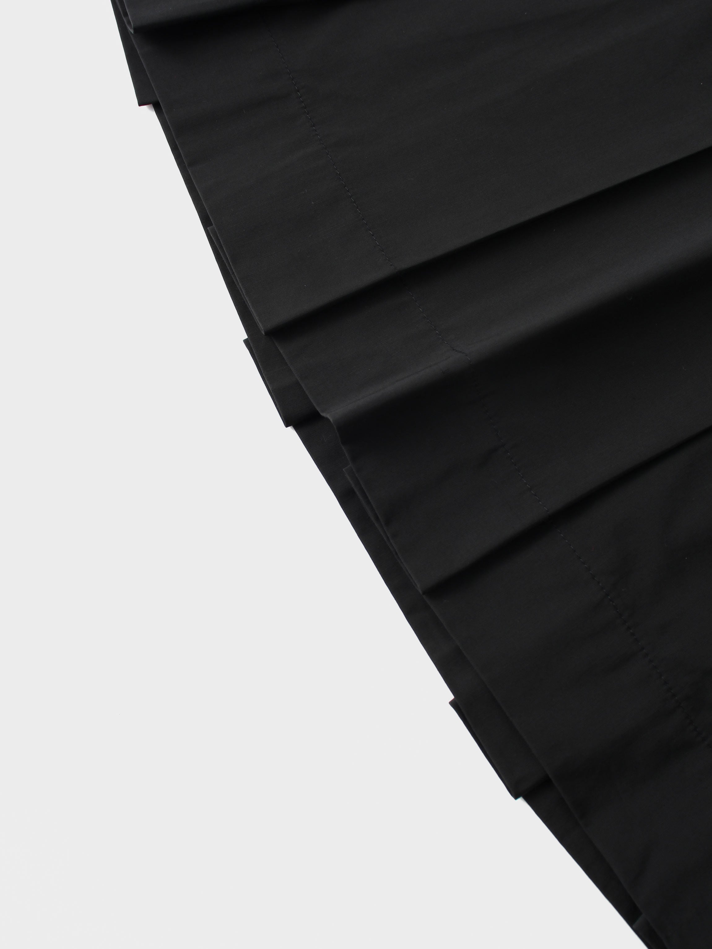 Taffeta Pleat Skirt 26"-Black