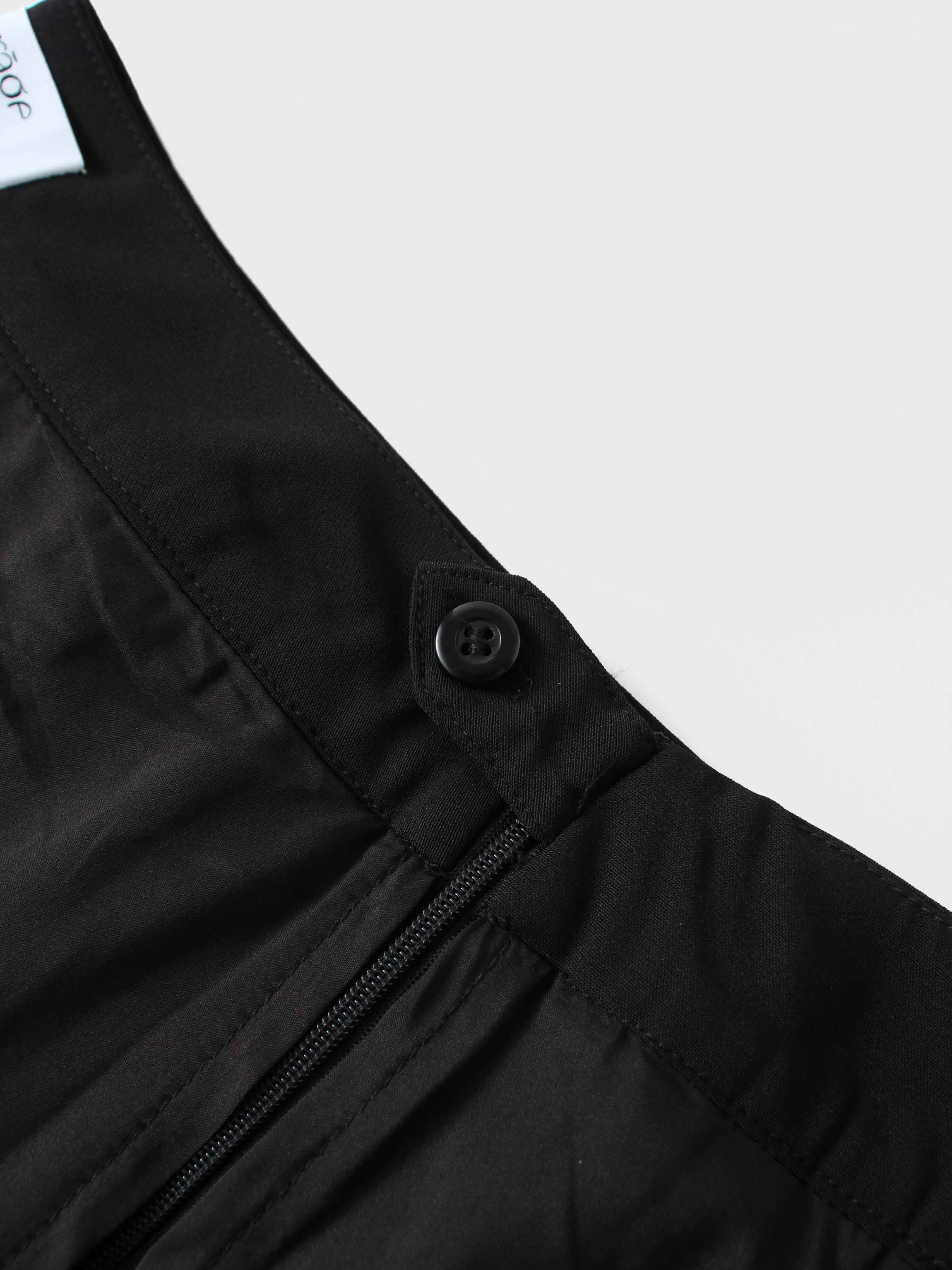 Lace Bottom Pleated Skirt-Black