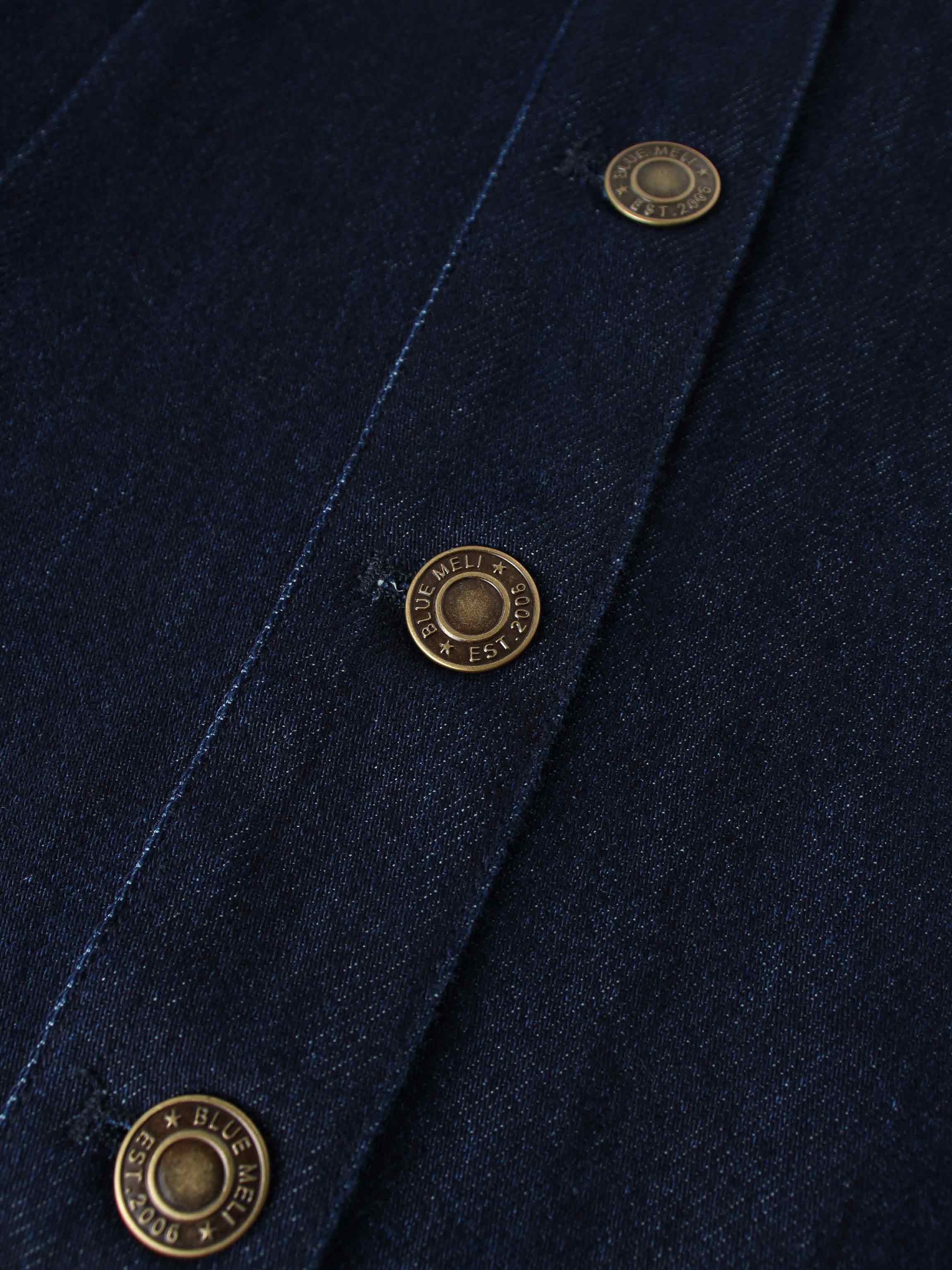 Drop Waist Denim Skirt-Blue