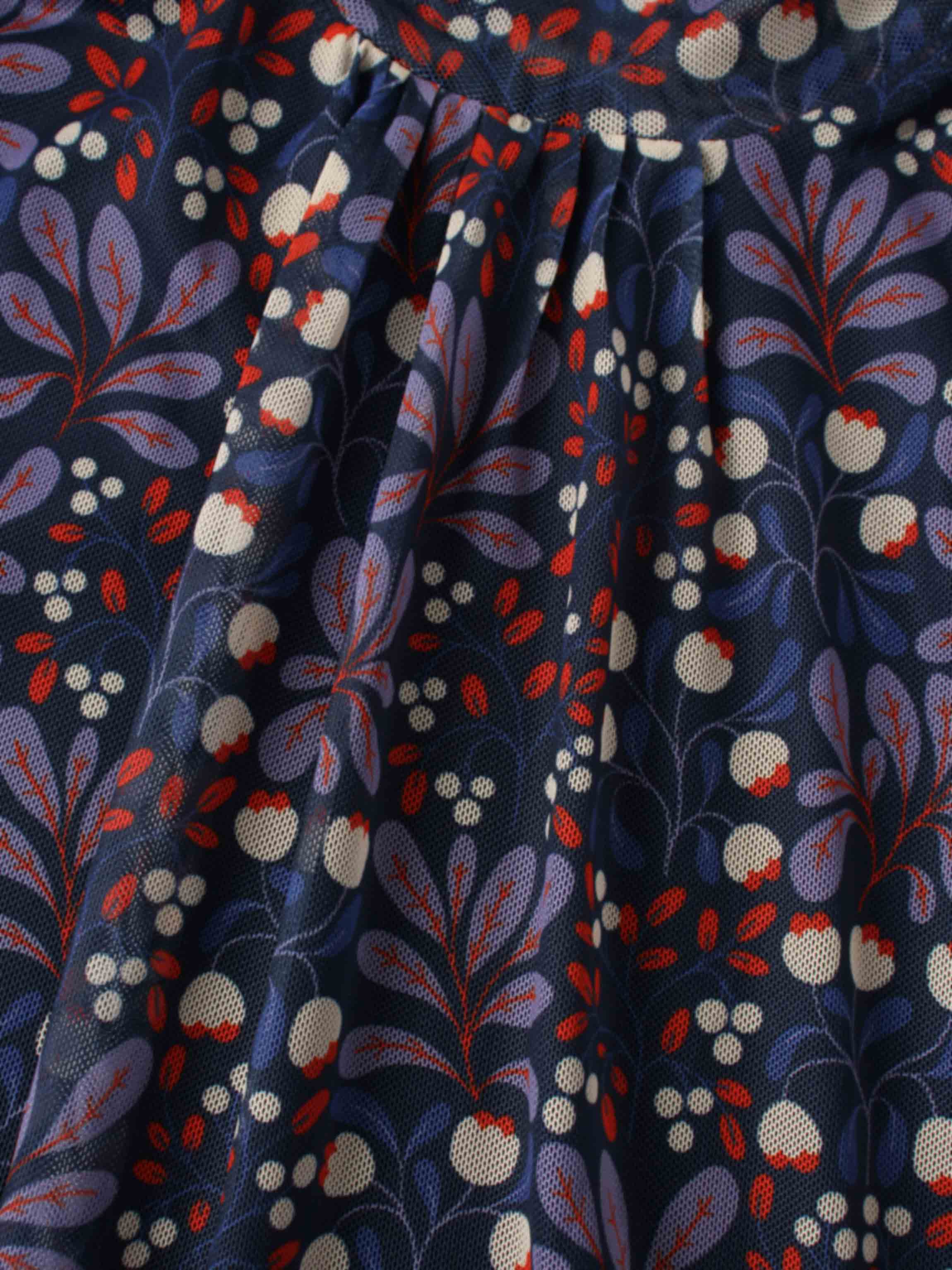 Mesh Mock Neck Top-Lilac Flower