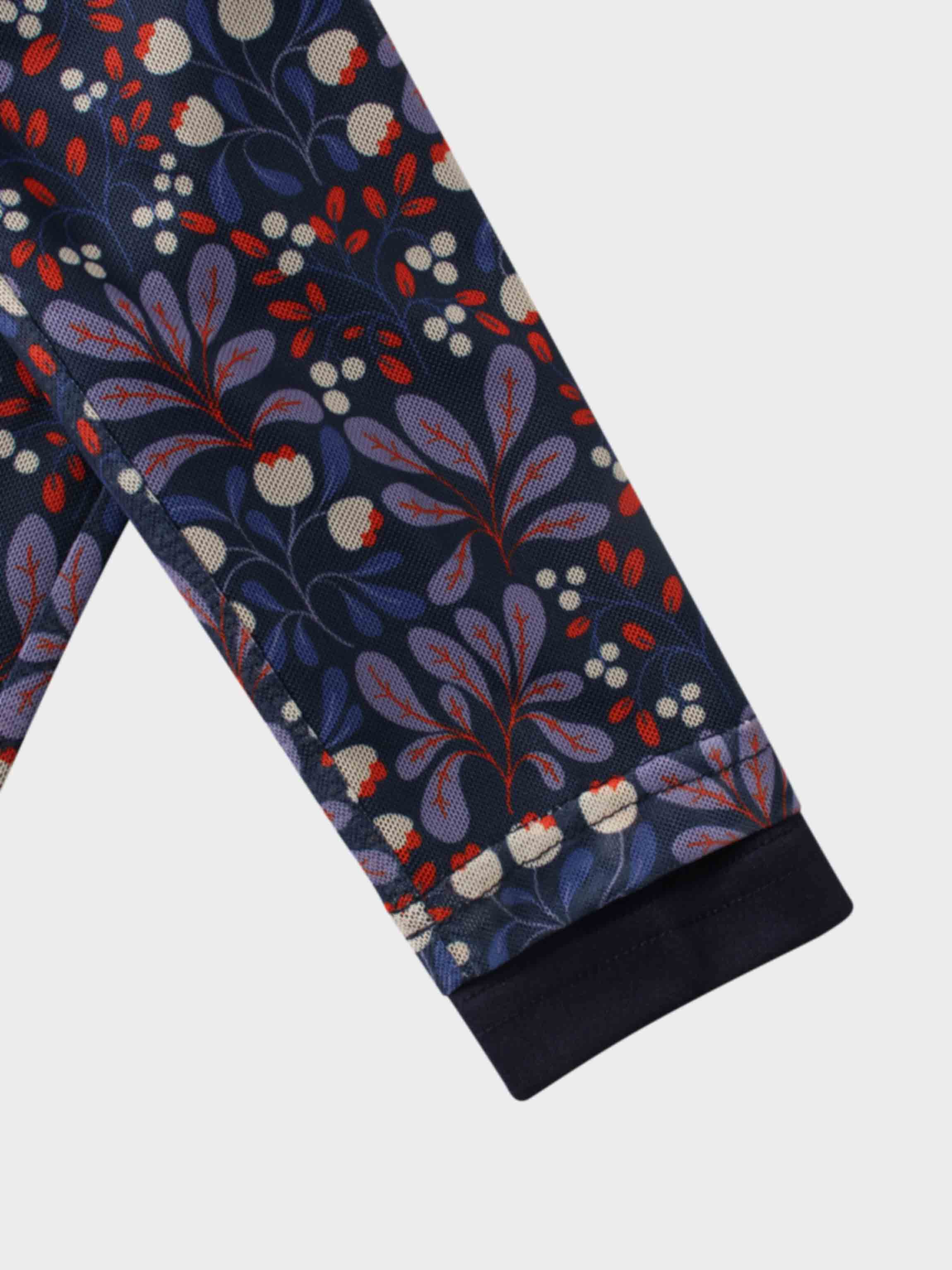 Mesh Mock Neck Top-Lilac Flower