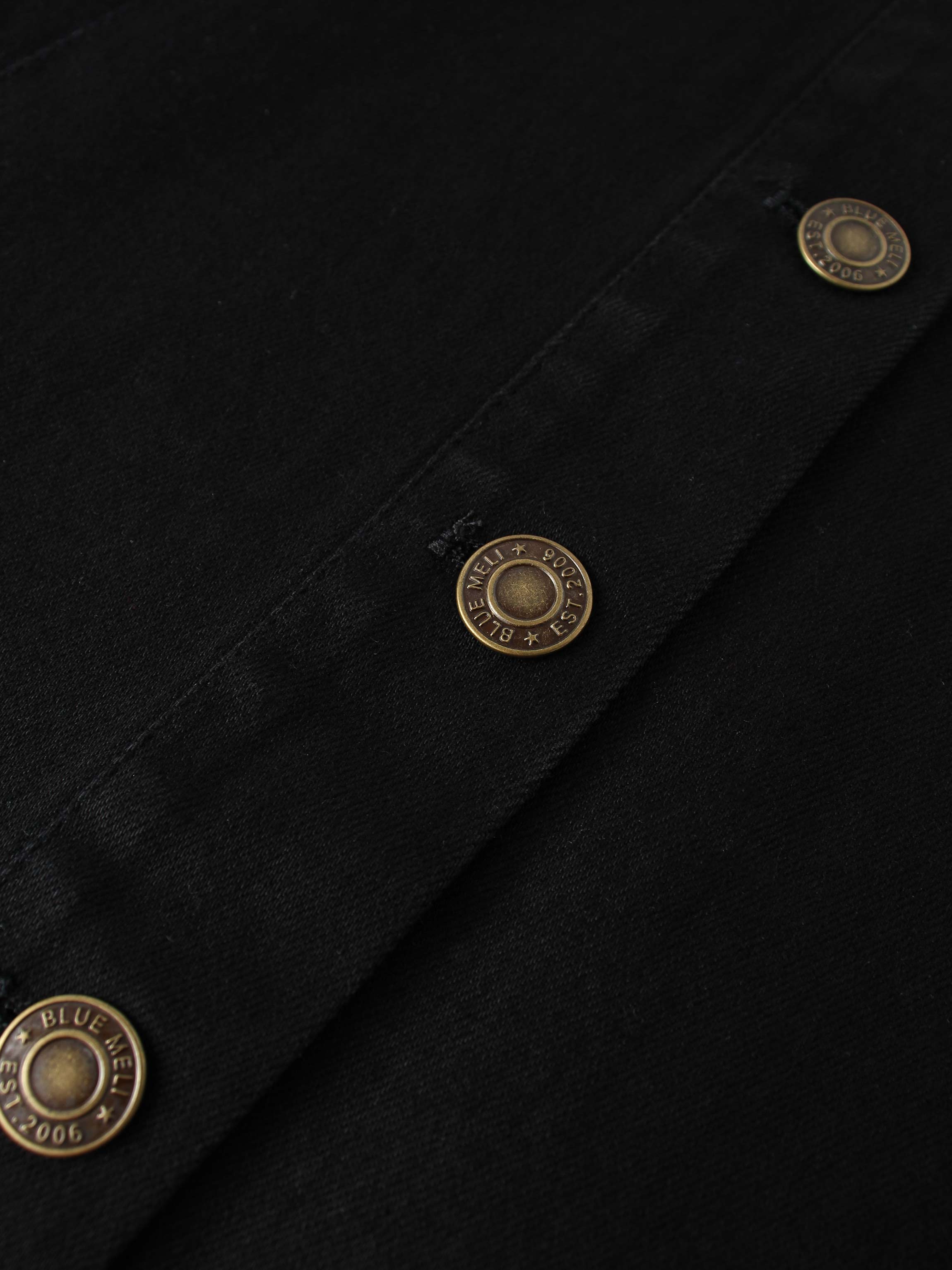 Drop Waist Denim Skirt-Black