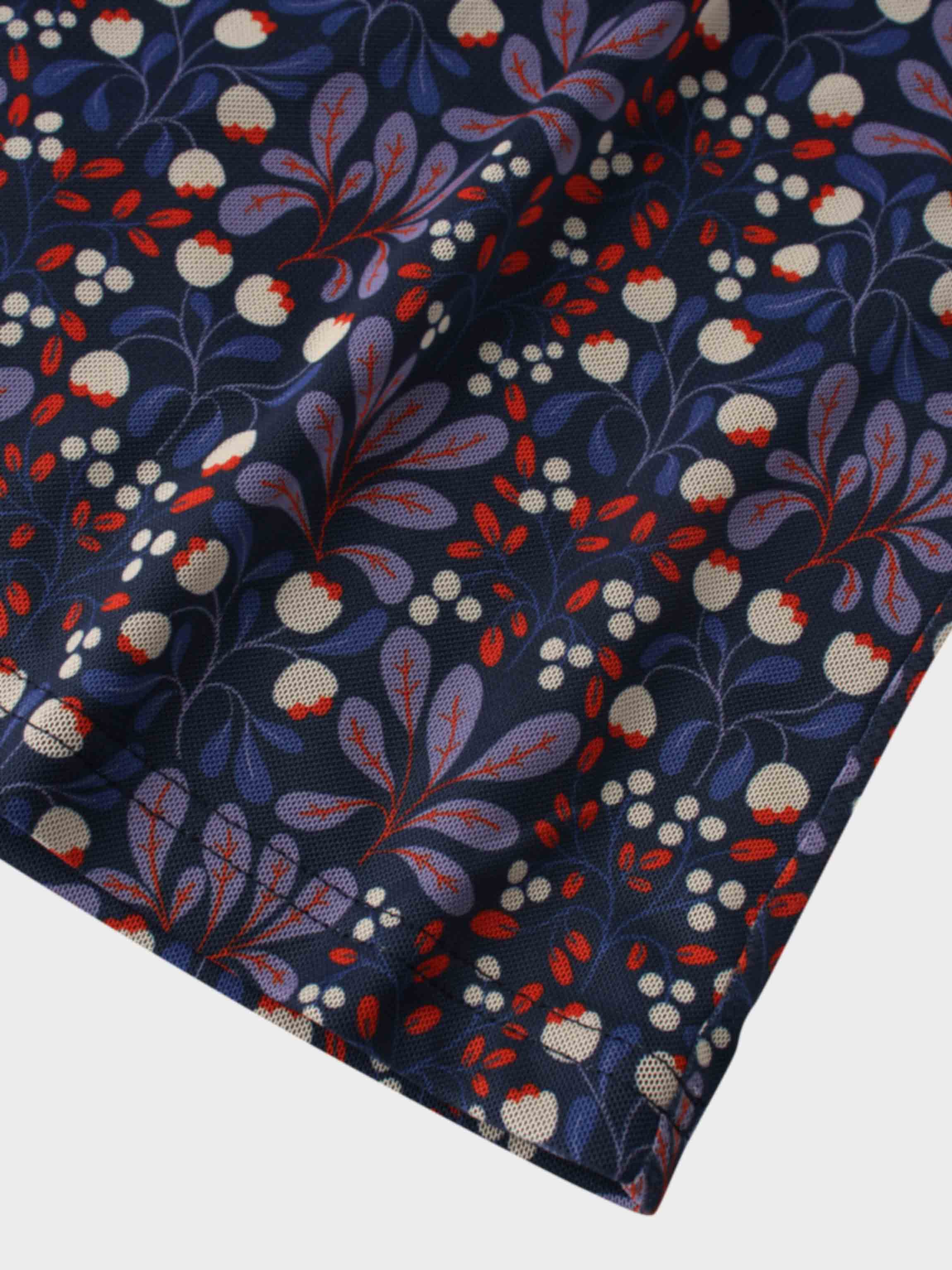 Mesh Mock Neck Top-Lilac Flower