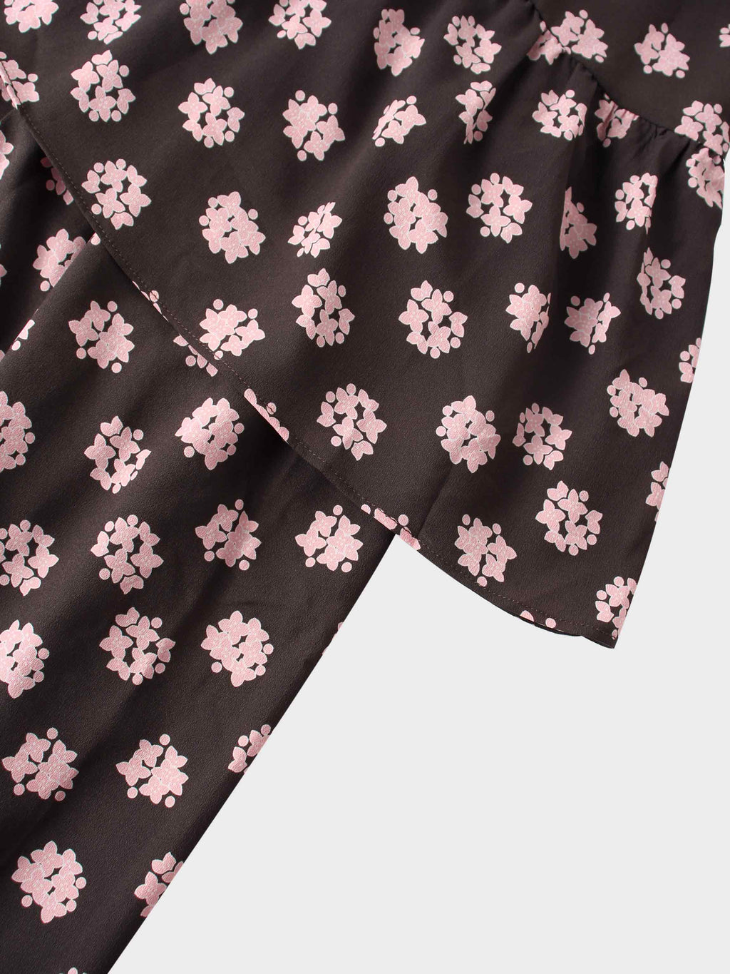 Layered Belted Dress-Brown and Pink