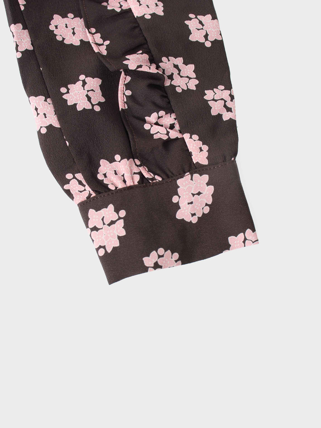 Layered Belted Dress-Brown and Pink