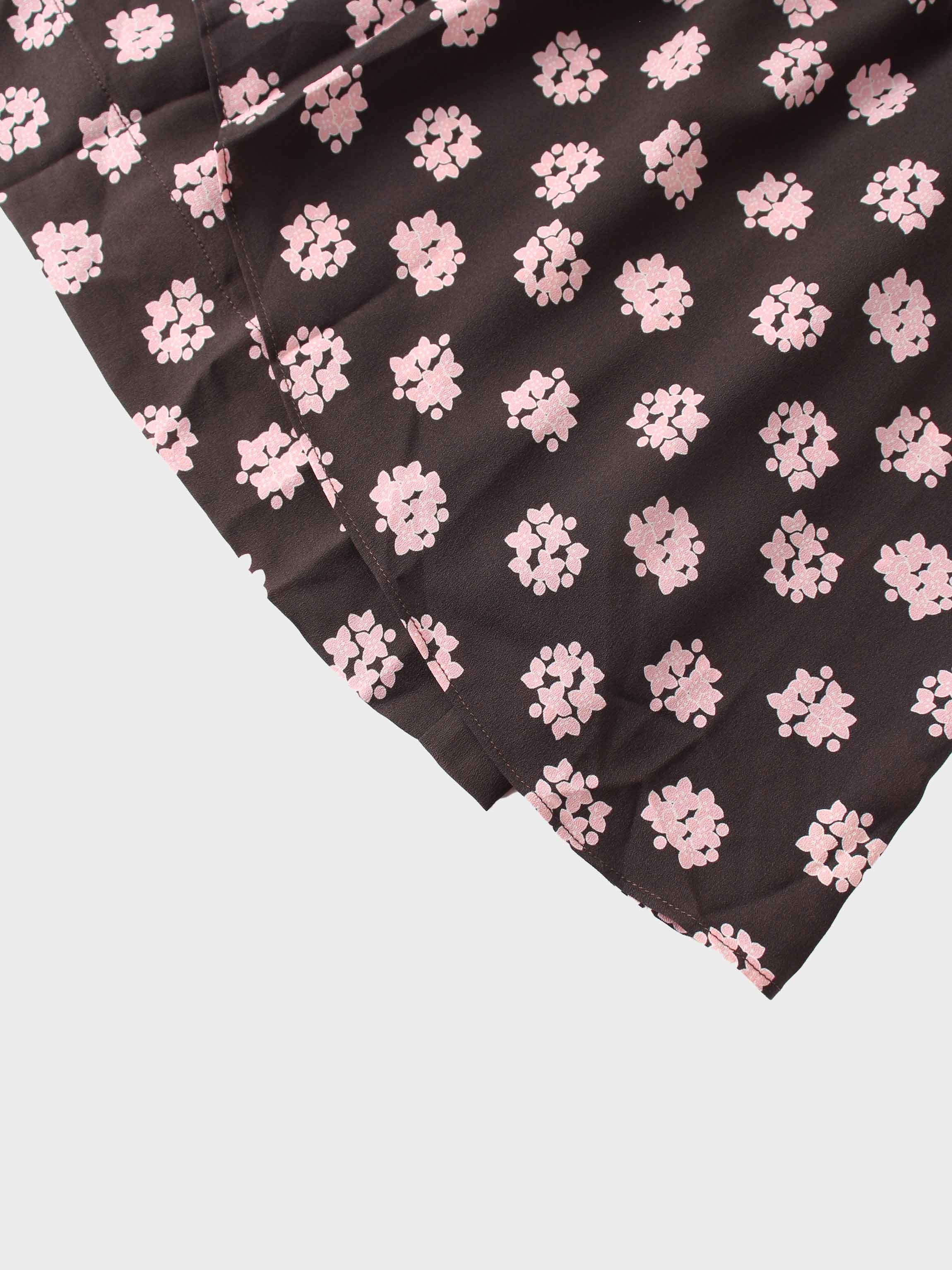 Layered Belted Dress-Brown and Pink