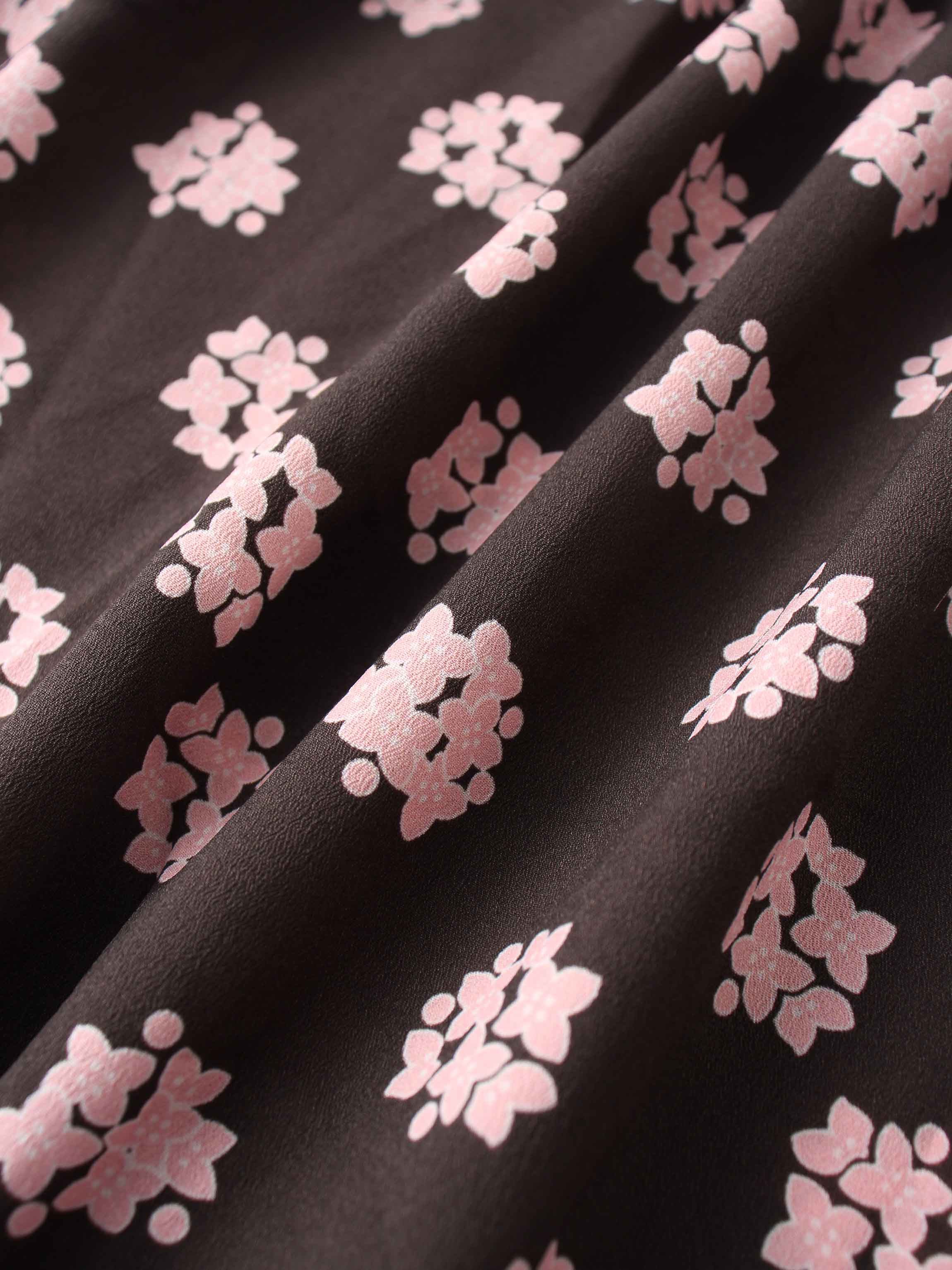 Layered Belted Dress-Brown and Pink